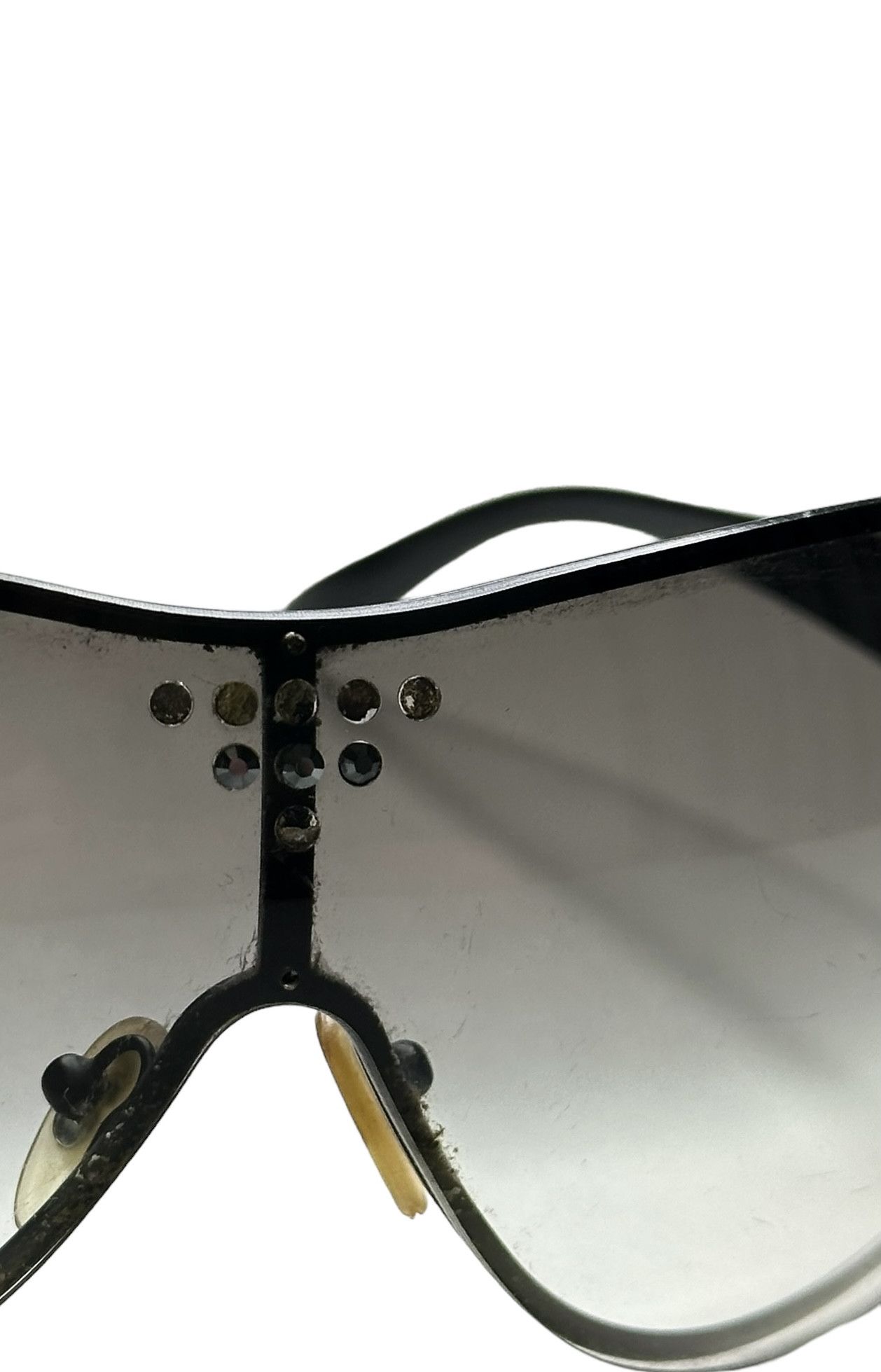 Salvatore Ferragamo Ferragamo Mask Swarovski Stoned Sunglasses Size ONE SIZE - 6 Thumbnail