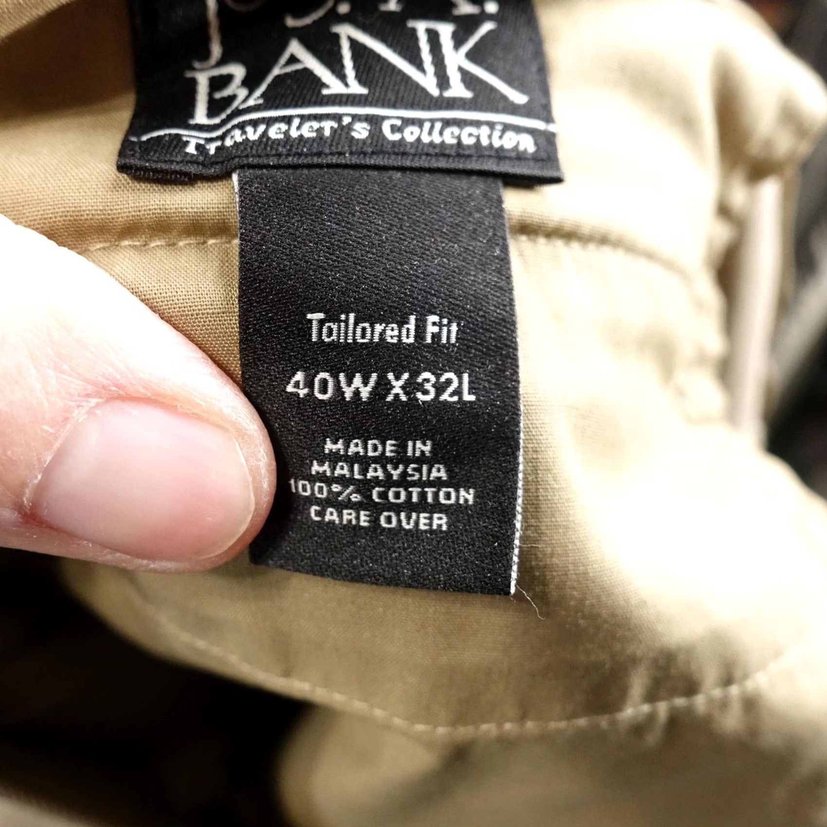 Jos. A. Bank Jos. A. Bank Pants Mens 40 Beige Chino 40x32 Traveler Collection Size US 40 / EU 56 - 7 Thumbnail