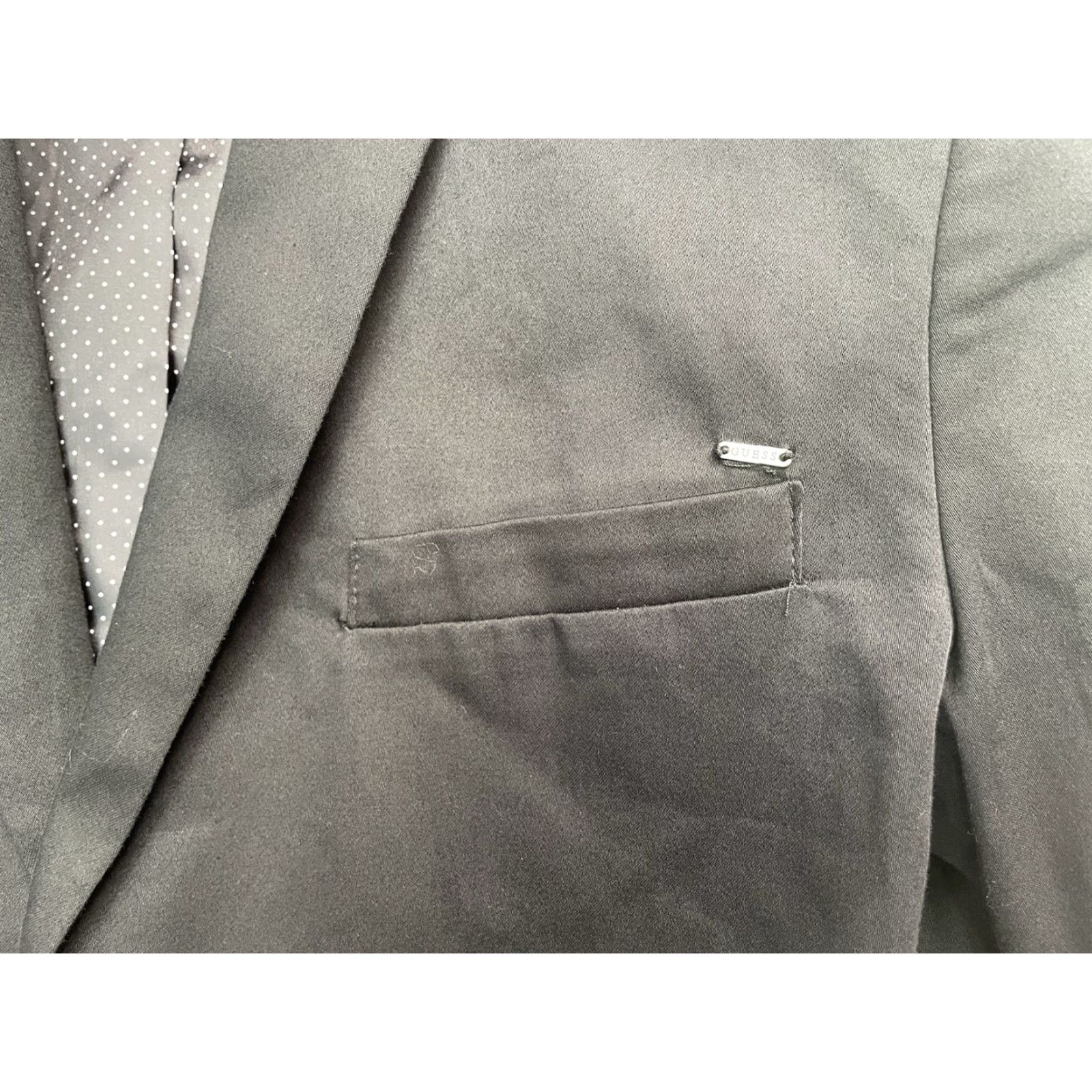 Guess VINTAGE Black Formal Blazer GUESS Los Angeles 2 Button Small Mens blazer tuxedo formal S Black 2 Button Guess Los Angeles Mens Small Formal Blazer Size 36R - 3 Thumbnail