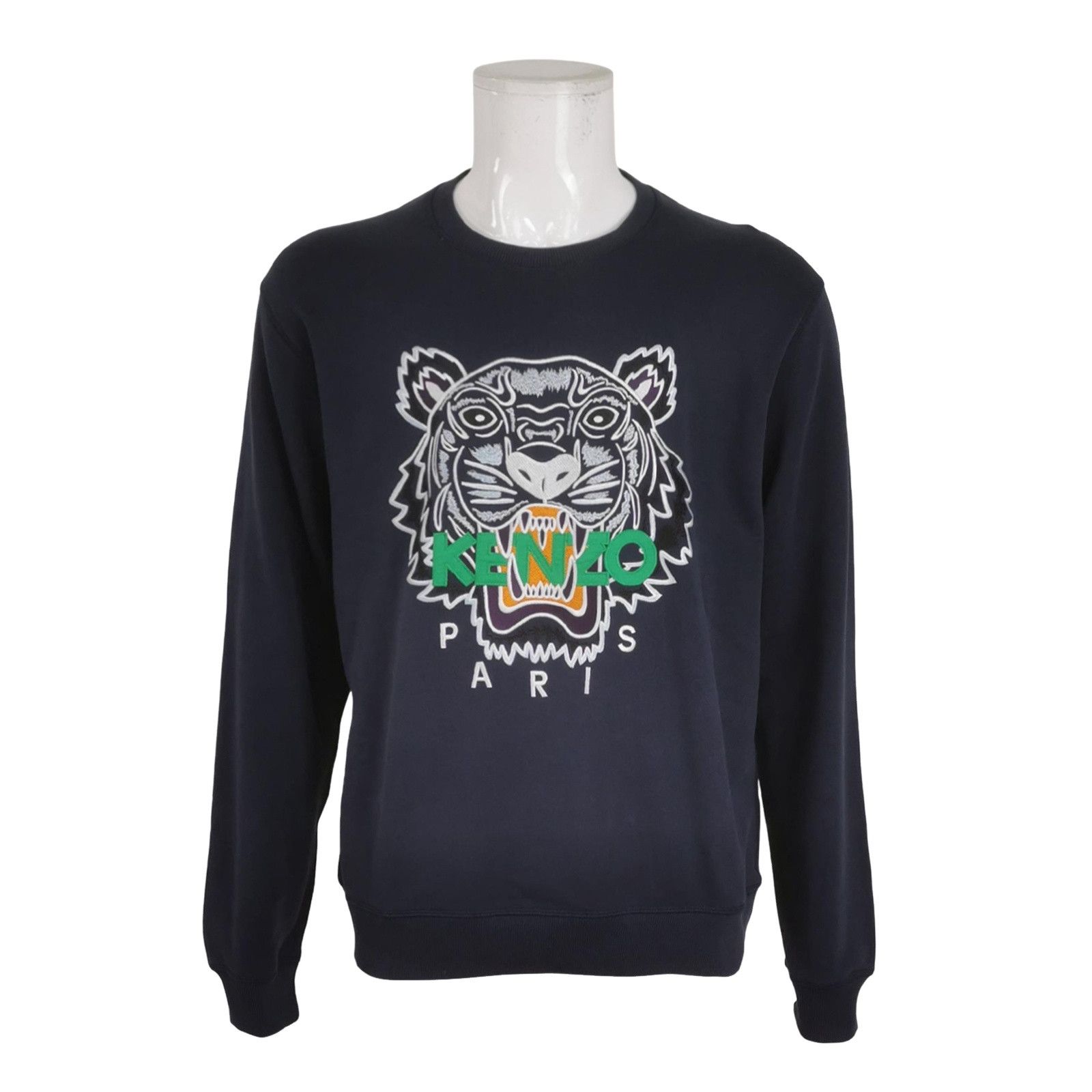 Kenzo Kenzo Tiger Head Navy Sweatshirt XL Size US XL / EU 56 / 4 - 1 Thumbnail
