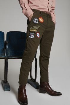 Dsquared2 Dsquared2 Sexy Cargo Biker Patch Cropped Pants Olive SS20 Size US 31 - 11 Thumbnail