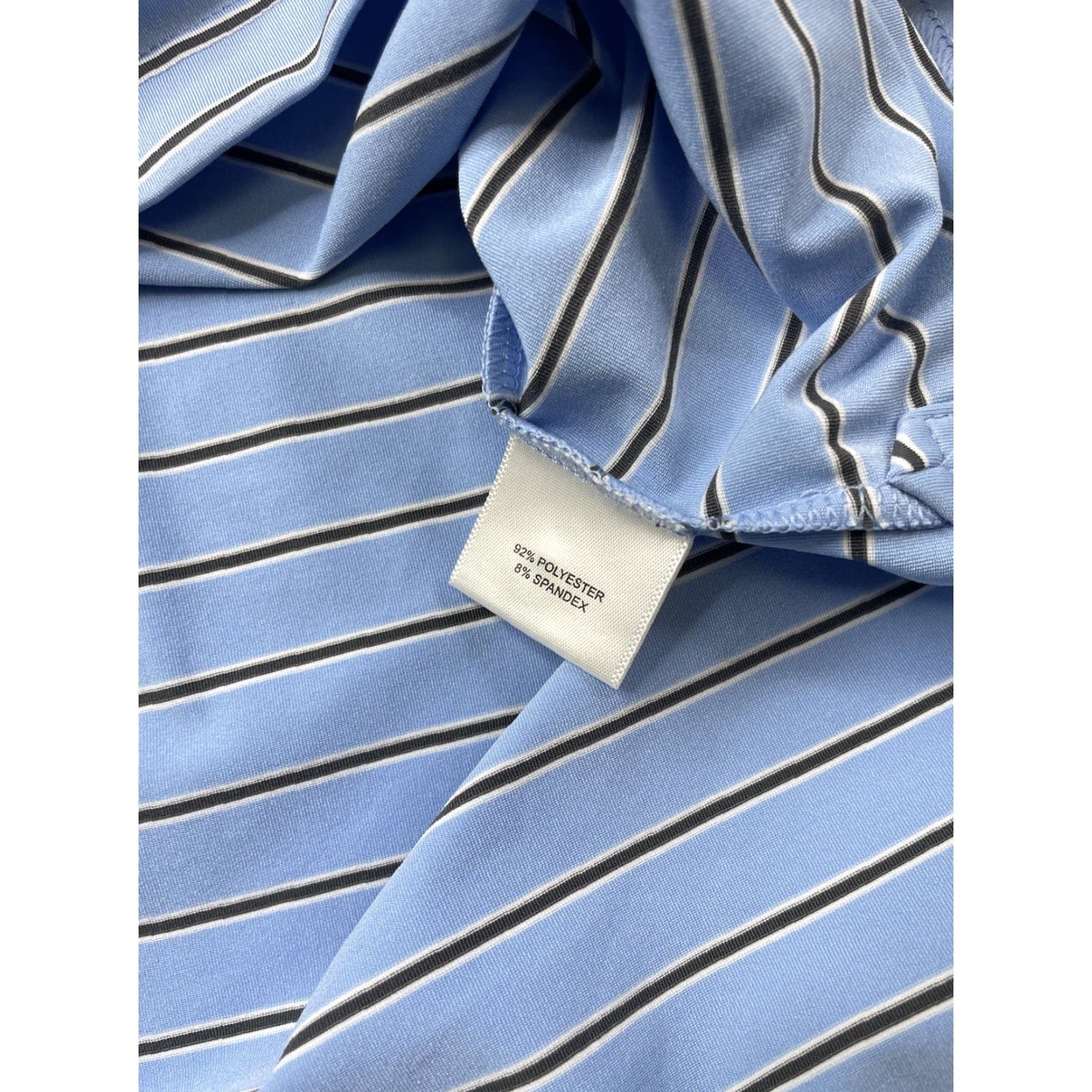 Peter Millar Peter Millar Polo Shirt Striped Golf Mens XL Blue Short Sleeve Collared Stretch Summer Comfort Size US XL / EU 56 / 4 - 6 Thumbnail