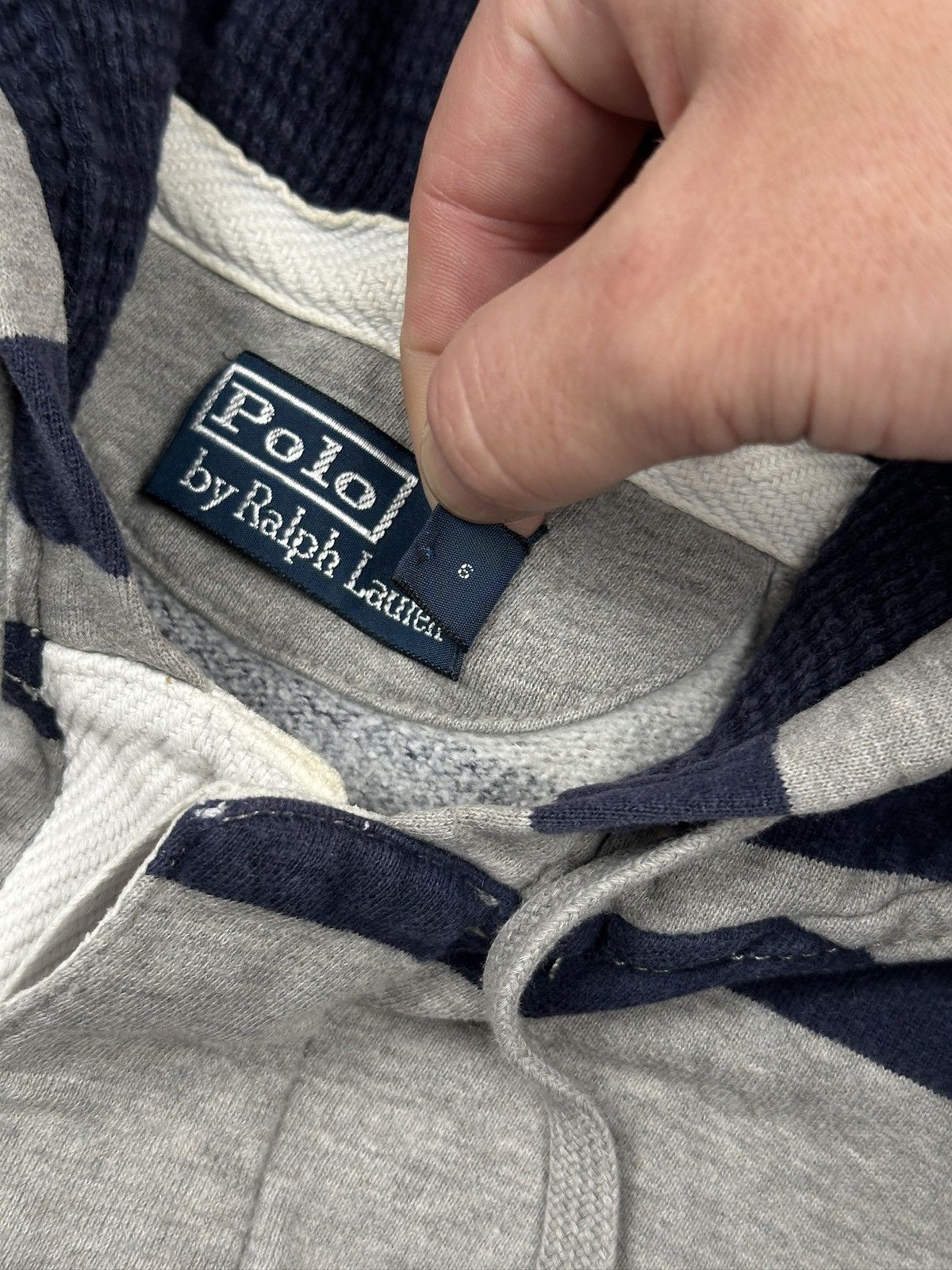 Polo Ralph Lauren Polo Ralph Lauren Striped Hoodie Preppy Archive Y2K Rugby Size US XL / EU 56 / 4 - 9 Thumbnail