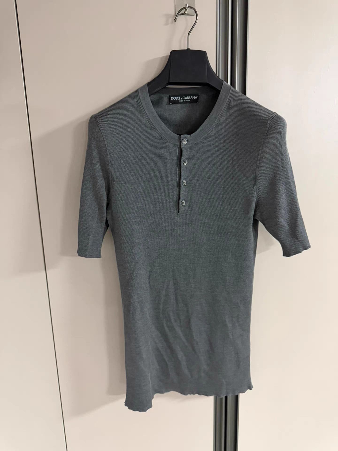 Dolce & Gabbana Dolce&Gabbana Mulberry Silk Polo Henley Shirt K18 Size US L / EU 52-54 / 3 - 1 Thumbnail