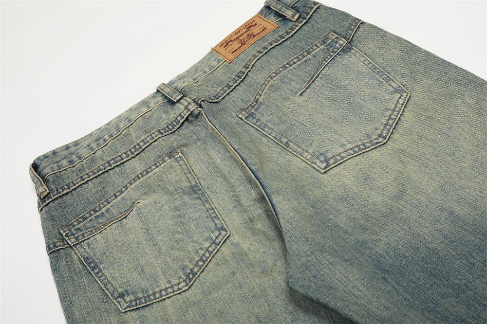 Vintage Retro distressed casual punk gradient washed denim jeans Size US 32 / EU 48 - 5 Thumbnail