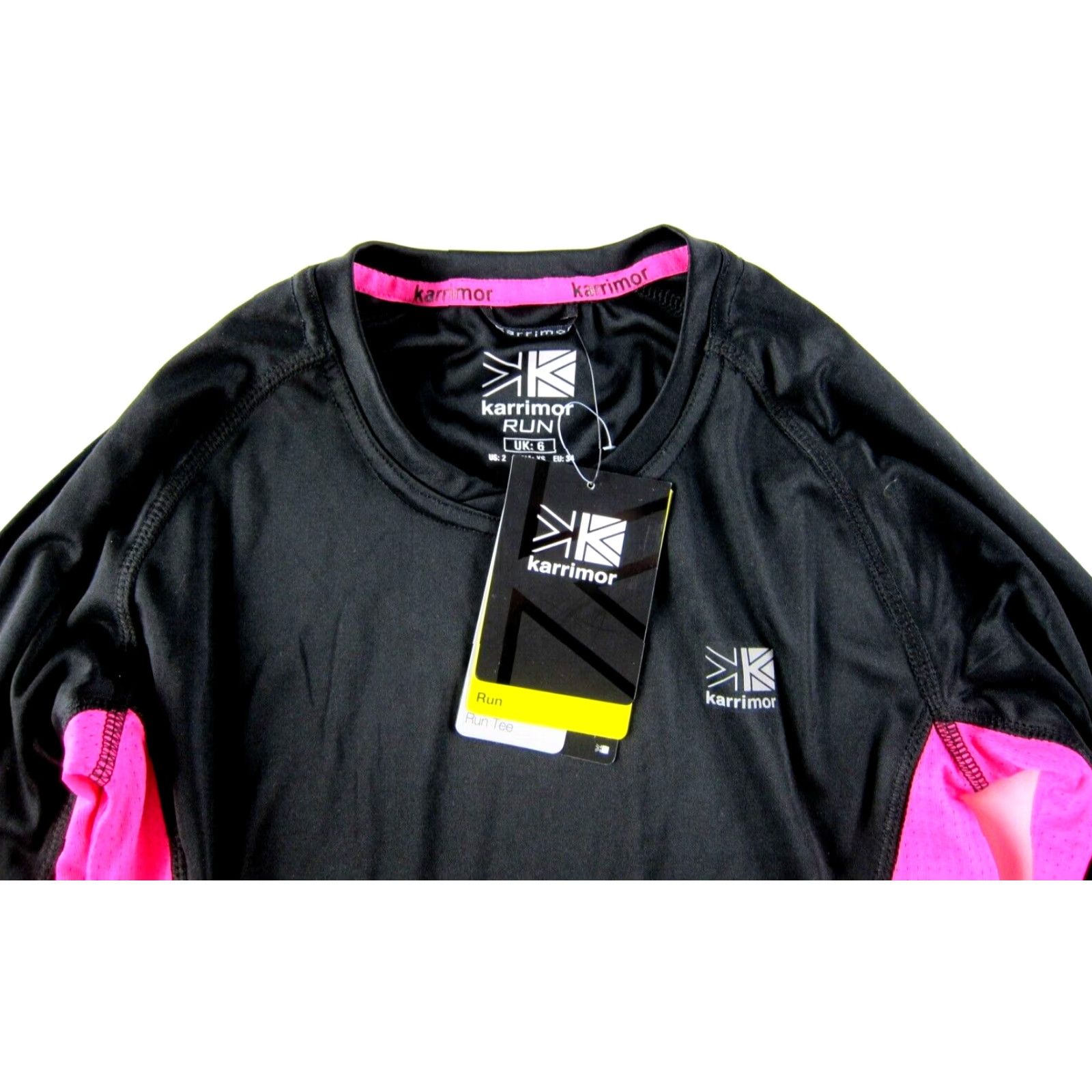 Karrimor NWT Karrimor Black Pink Stretch Long Sleeve RUN Tee Shirt Women Size 2 Size XS / US 0-2 / IT 36-38 - 4 Thumbnail