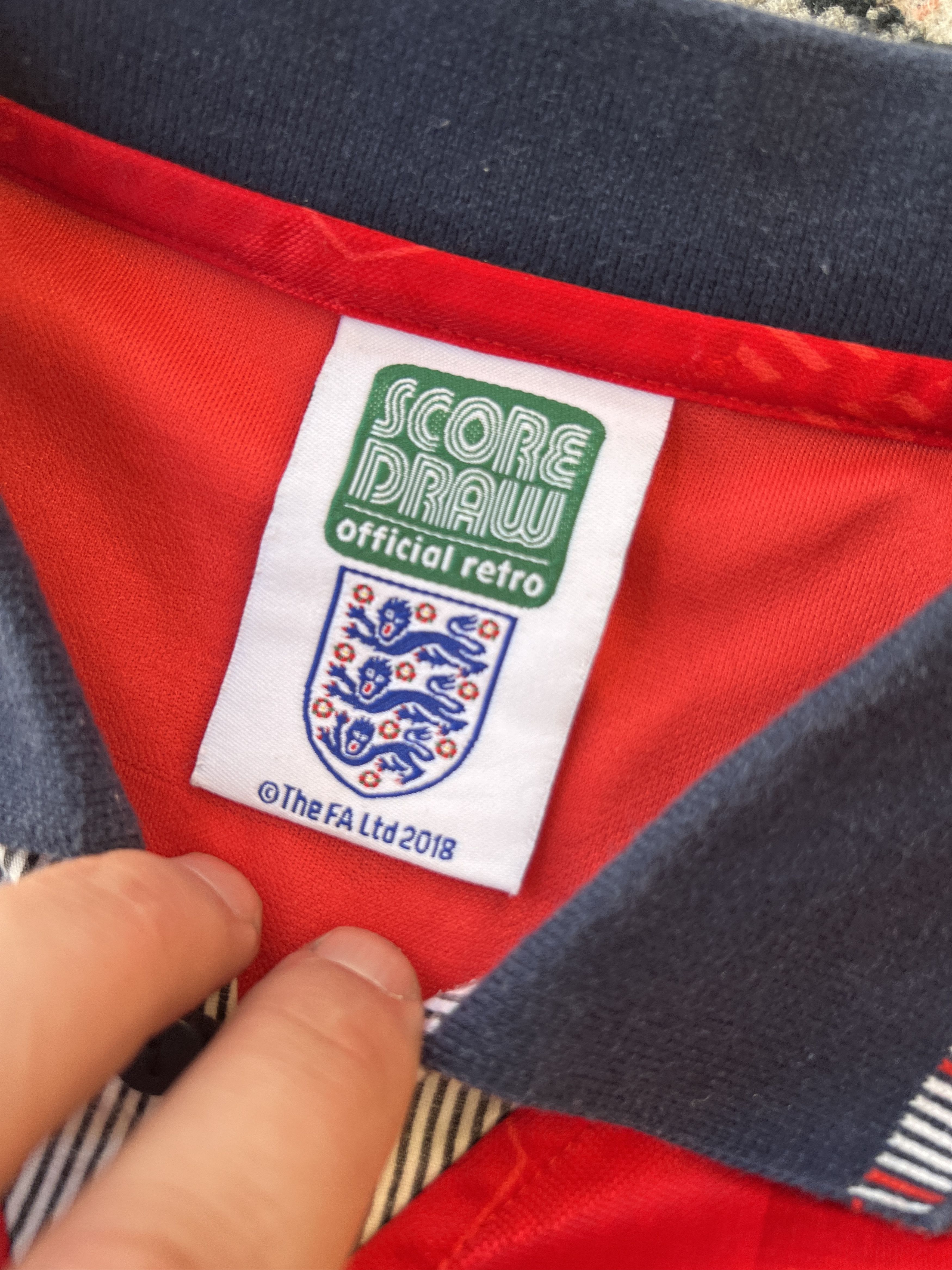 Vintage England Vintage Score Draw Jersey Size US S / EU 44-46 / 1 - 7 Thumbnail