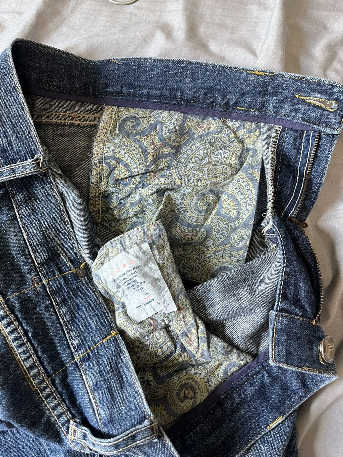 Other Y2K Mossimo Bootcut Jeans Distressed Hem (Sz 13) Size 34" / US 12 / IT 48 - 5 Thumbnail