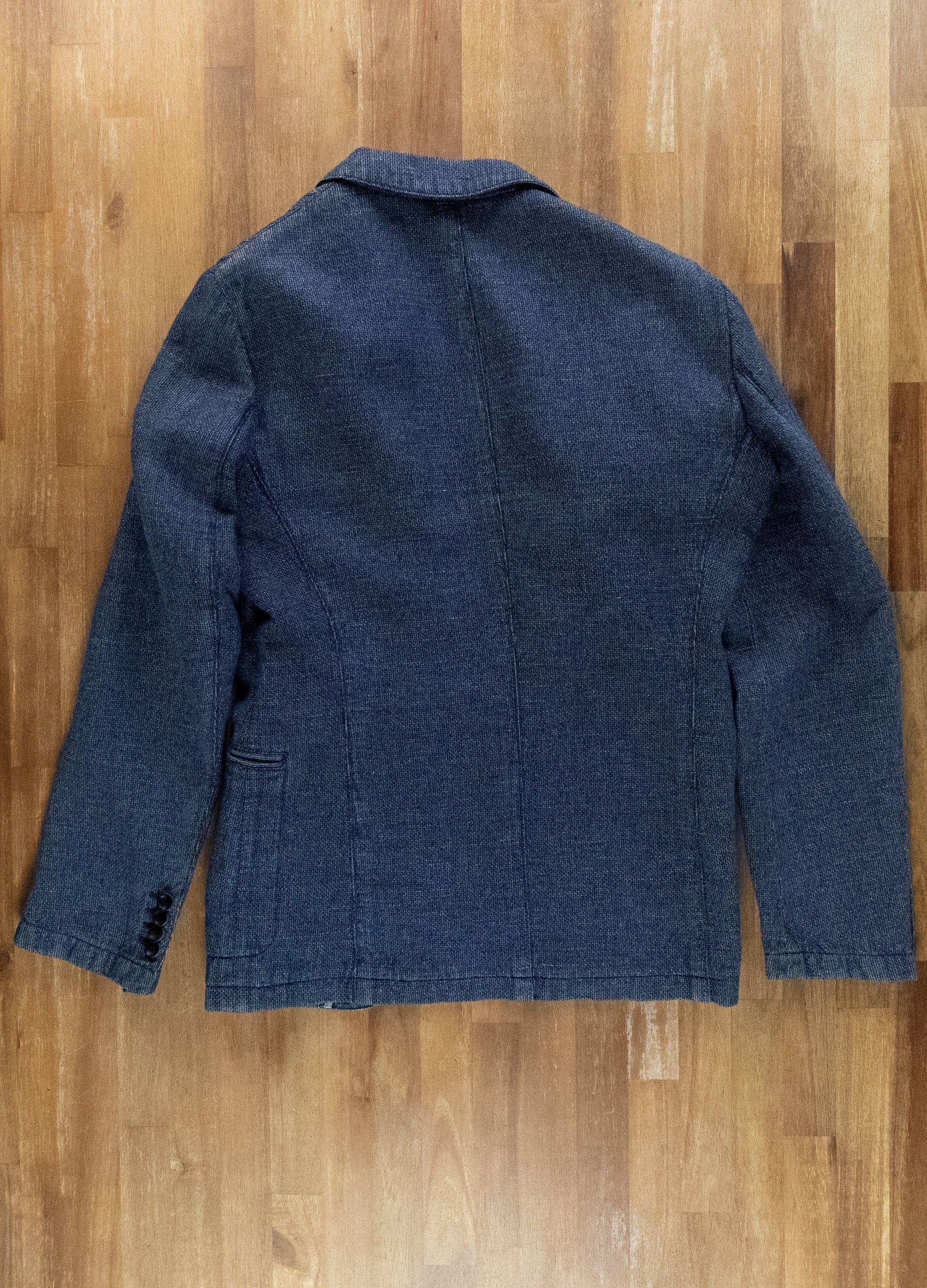 Armani Collezioni ARMANI COLLEZIONE blue cotton linen sportcoat 38 48 Size 38R - 12 Thumbnail