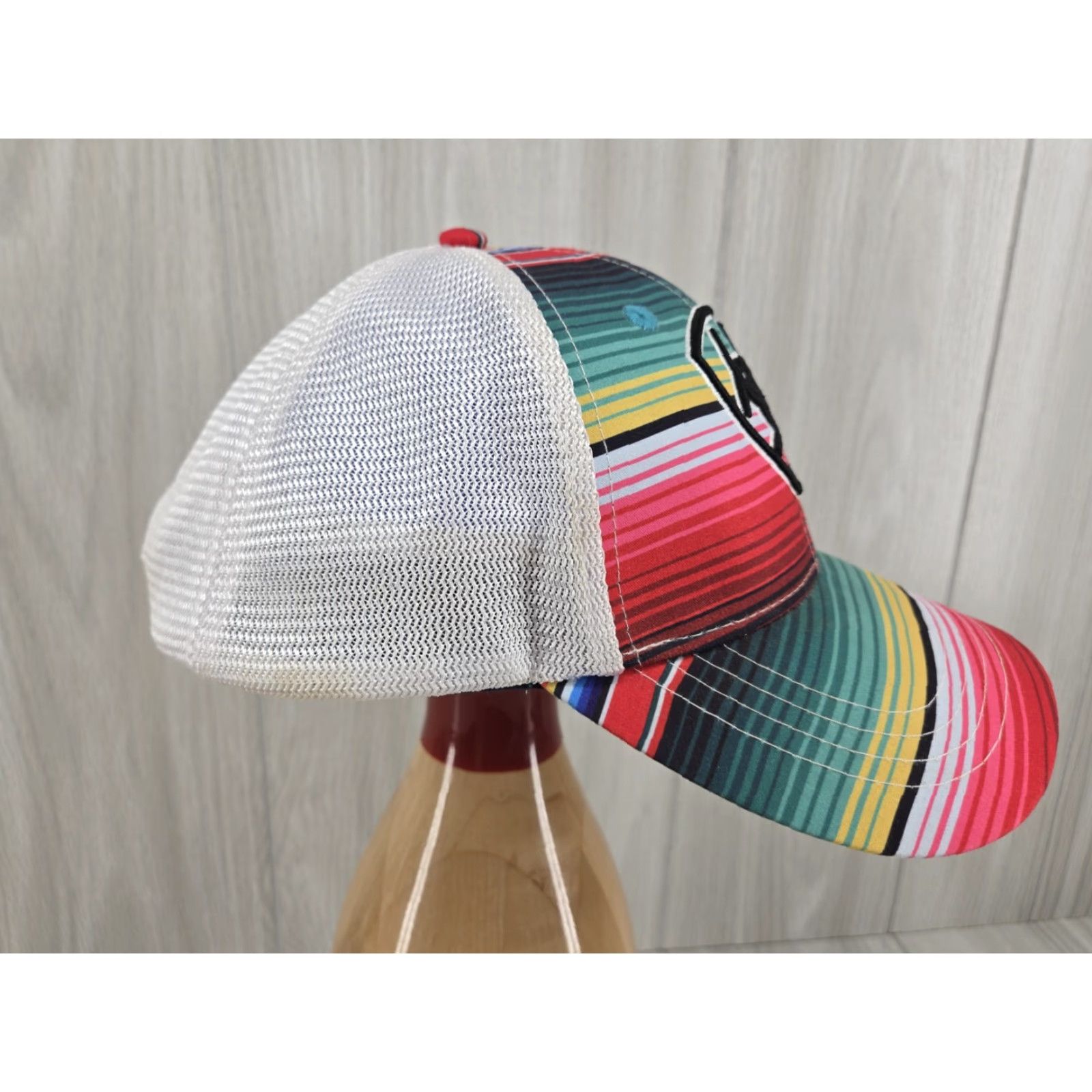 Ariat Ariat Women's Hat Bright Serape Center Shield Cap One Size Adjustable Multicolor Blue Logo Baseball Cap Womens Size ONE SIZE - 4 Thumbnail