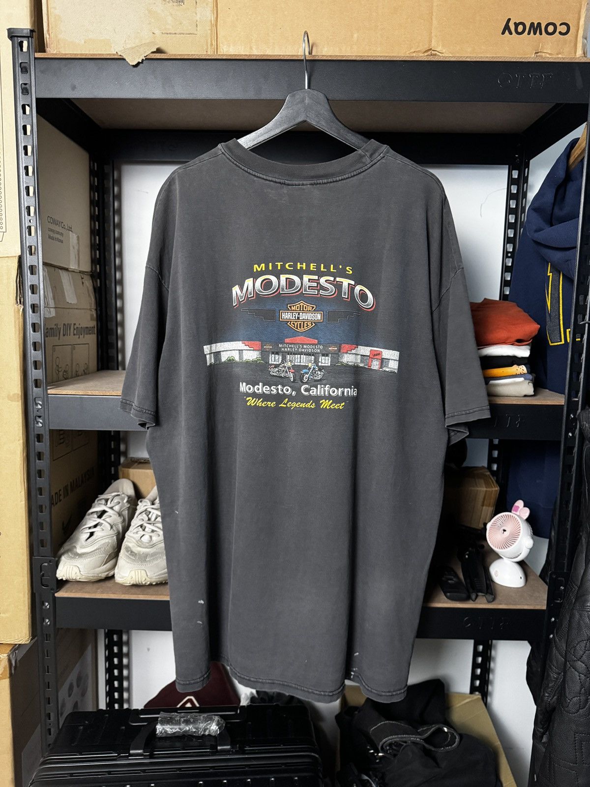 Harley Davidson × Vintage VINTAGE HARLEY DAVIDSON EAGLE ONE WITH THE WIND FADED 1996 Size US XXL / EU 58 / 5 - 7 Thumbnail