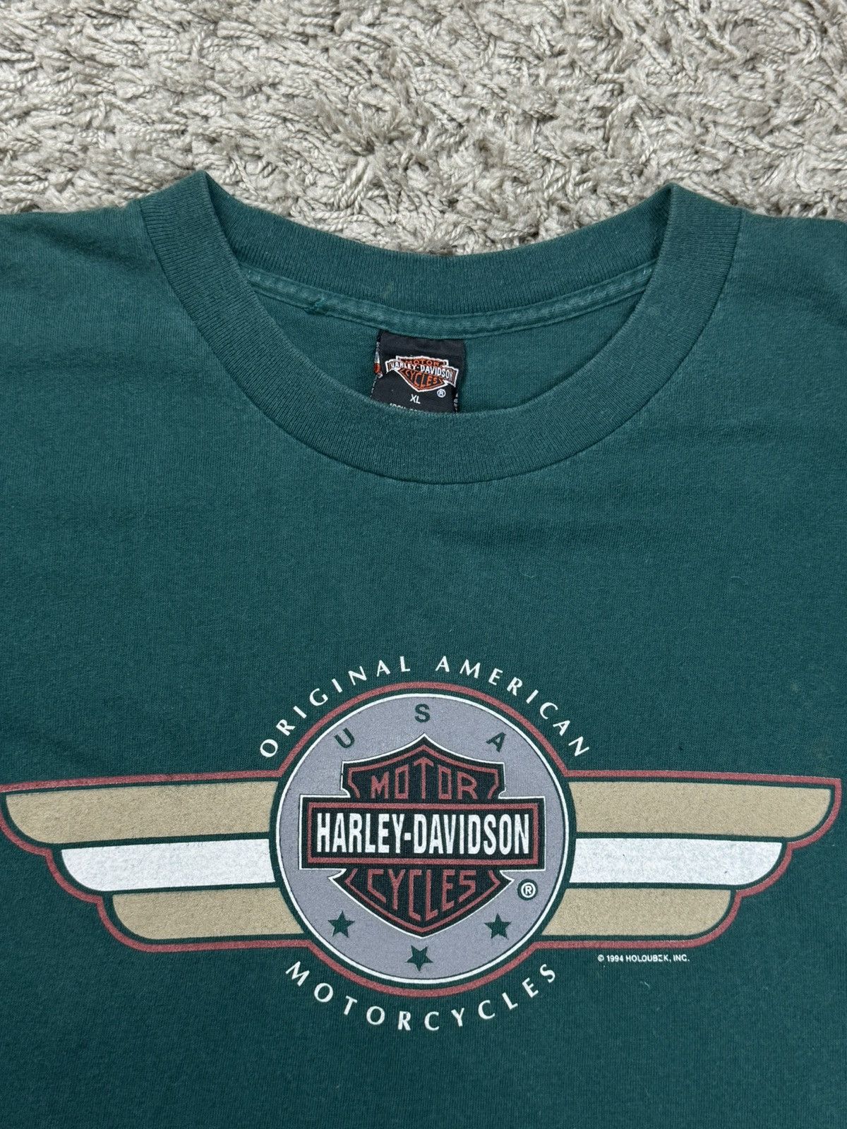 Harley Davidson × Vintage Vintage rare t shirt Harley Davidson USA 90s original item Size US XL / EU 56 / 4 - 4 Thumbnail