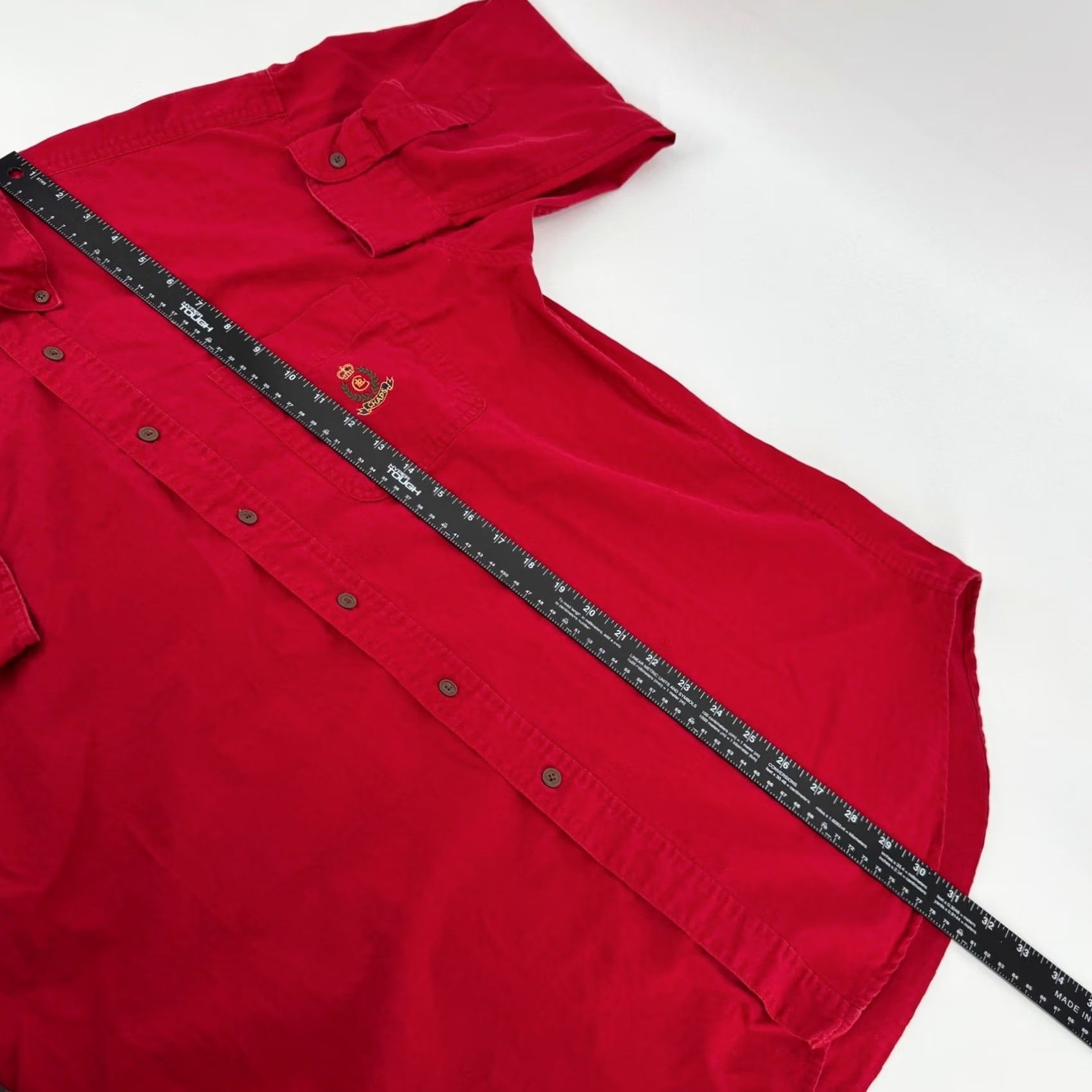 Ralph Lauren Chaps Ralph Lauren Mens Red Long Sleeve Button Down Shirt Embroidered Logo Large Size US L / EU 52-54 / 3 - 7 Thumbnail