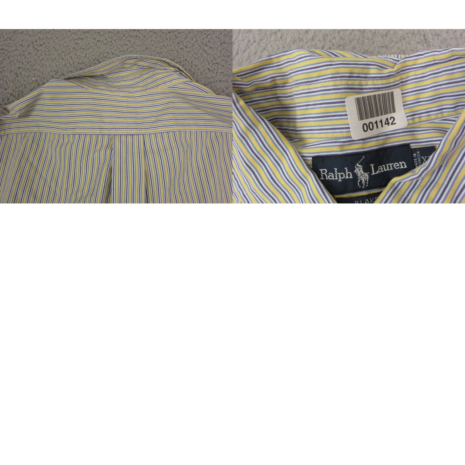 Ralph Lauren VINTAGE? No, it's Not Vintage. So: Ralph Lauren Shirt Adult XL Yellow Blue Pony Striped Button-Up Cotton Logo Pockets Classic Mens Size US XL / EU 56 / 4 - 8 Thumbnail
