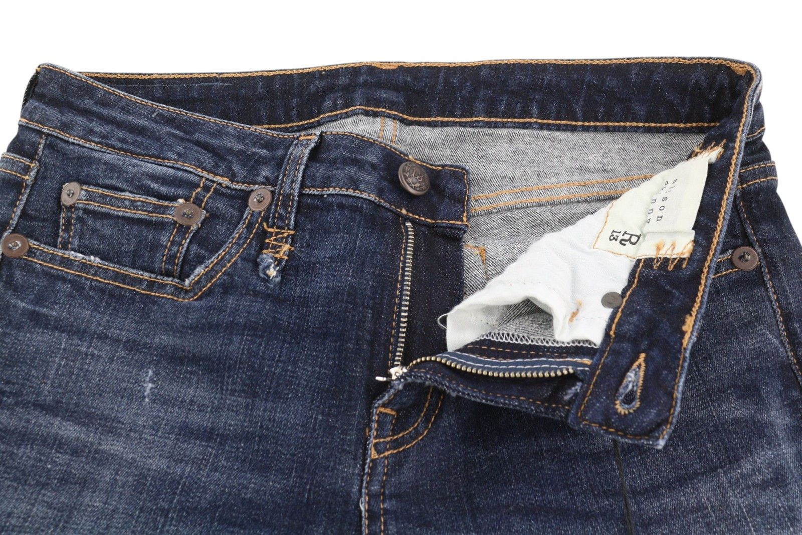 R13 ALISON SKINNY 27 Howell Indigo Black Hem Distress 86231 Size 27" / US 4 / IT 40 - 4 Thumbnail