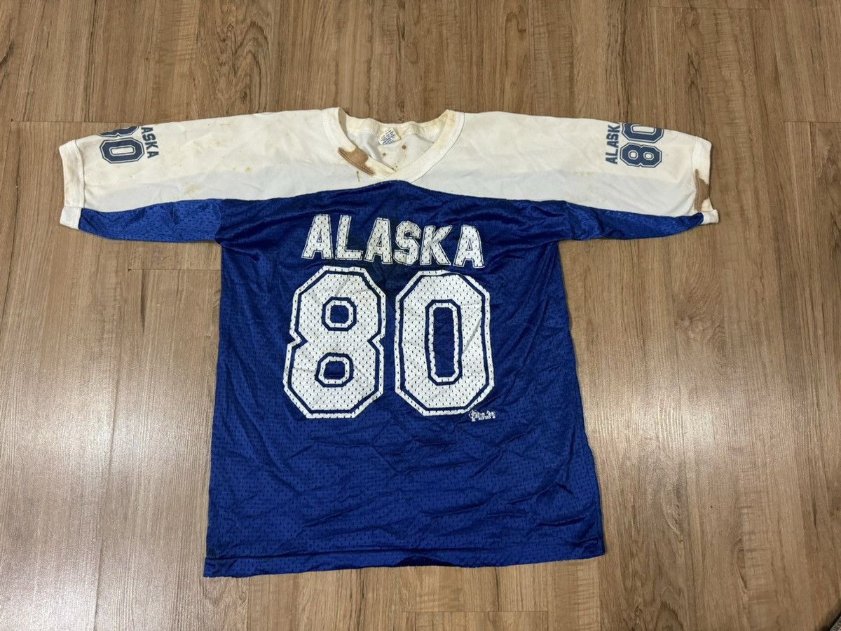 image of Vintage Alaska Mesh Jersey in Blue, Men's (Size Medium)