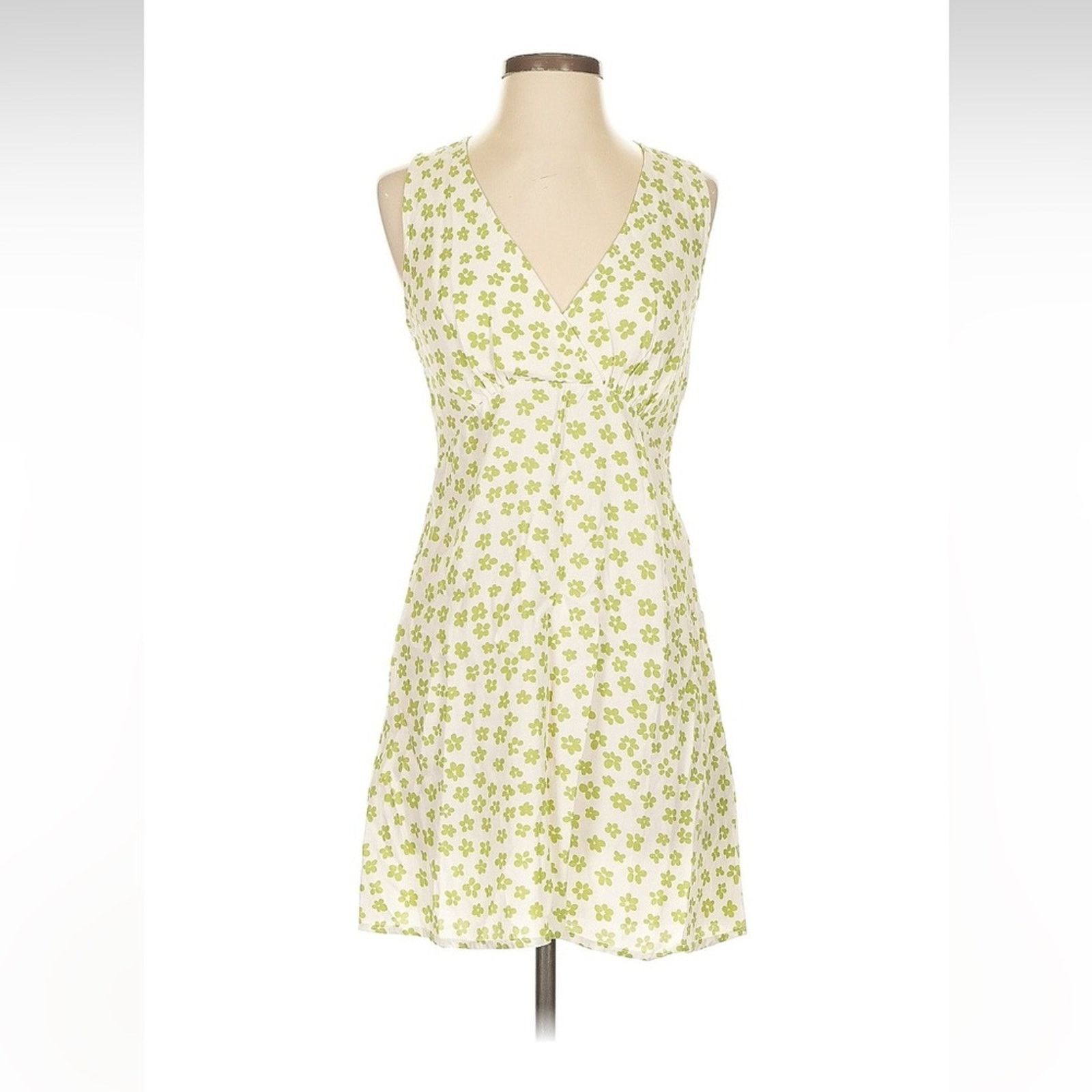 FAITHFULL Faithfull the Brand Penne Mini Dress - Size 4 - White/Green Size S / US 4 / IT 40 - 4 Thumbnail