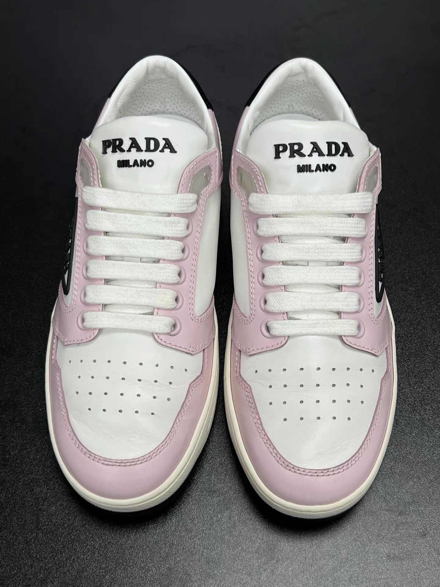 Prada PRADA District White & Pink Sneakers K15 Size US 5.5 / IT 35.5 - 3 Thumbnail
