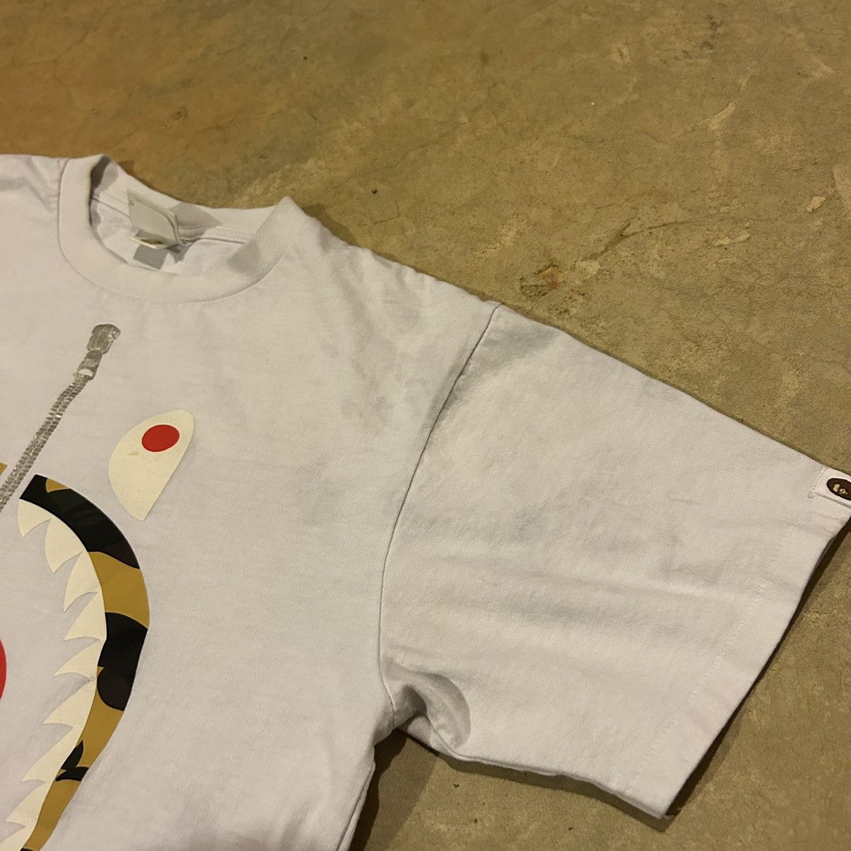 Bape Bape ABC 1st Camo Shark Face Tee Silver Zipper Size US S / EU 44-46 / 1 - 3 Thumbnail