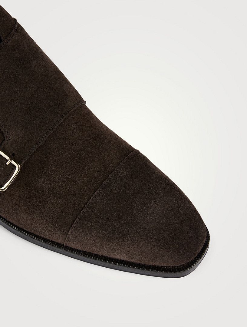 Tom Ford o1w1db10225 J1251 Suede Monk Strap Boots in Dark Brown Size US 11 / EU 44 - 4 Thumbnail