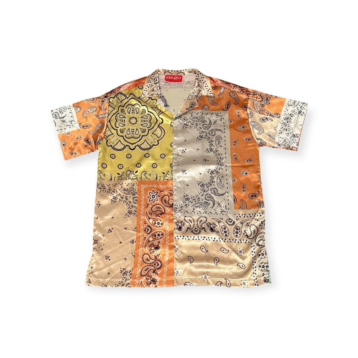 Kenzo Kenzo Satin Bandana Button Up Short Sleeve Size US M / EU 48-50 / 2 - 1 Thumbnail