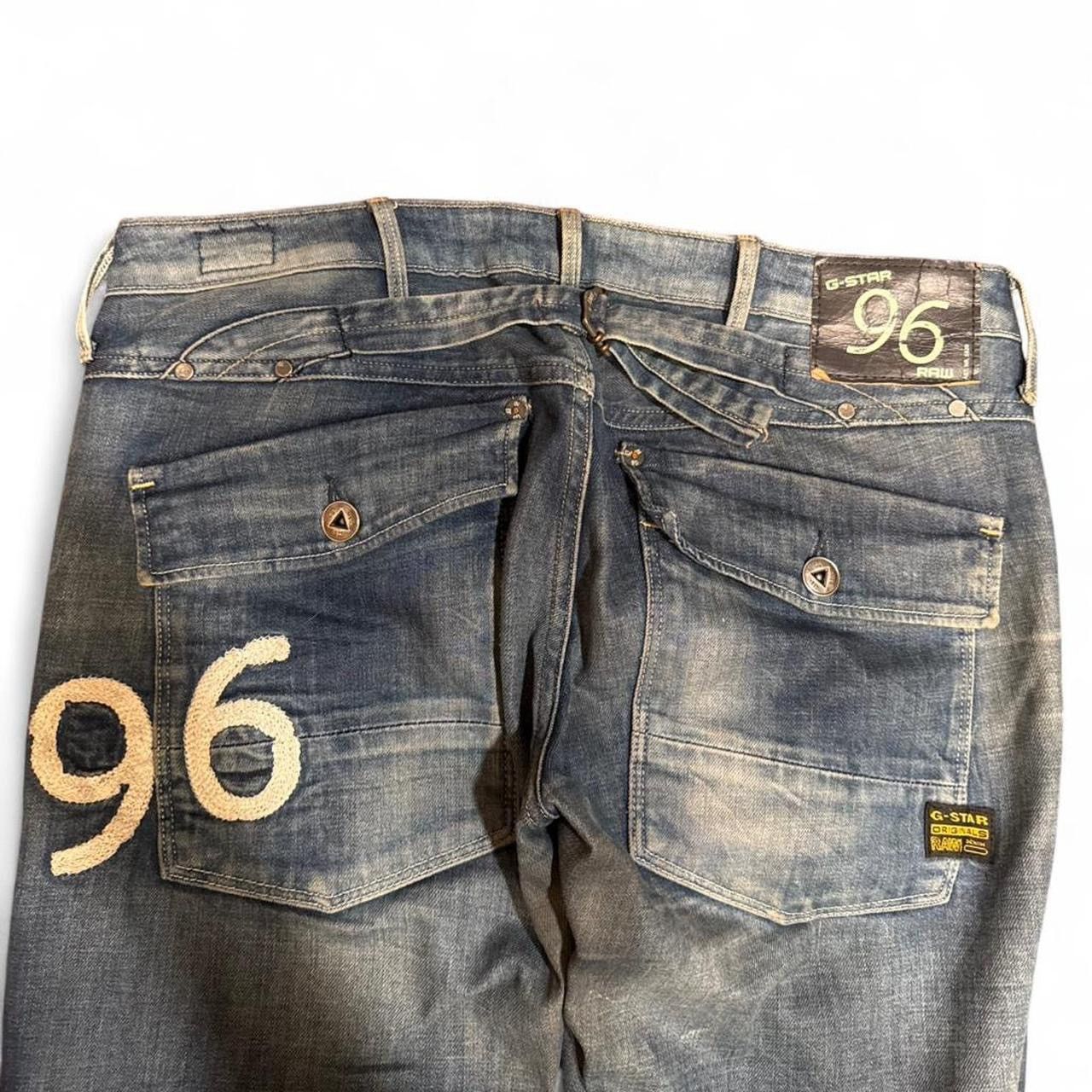 G-Star G Star Raw 96 Buckle Faded Skinny Tapered Low Rise Jeans Size US 30 / EU 46 - 2 Thumbnail