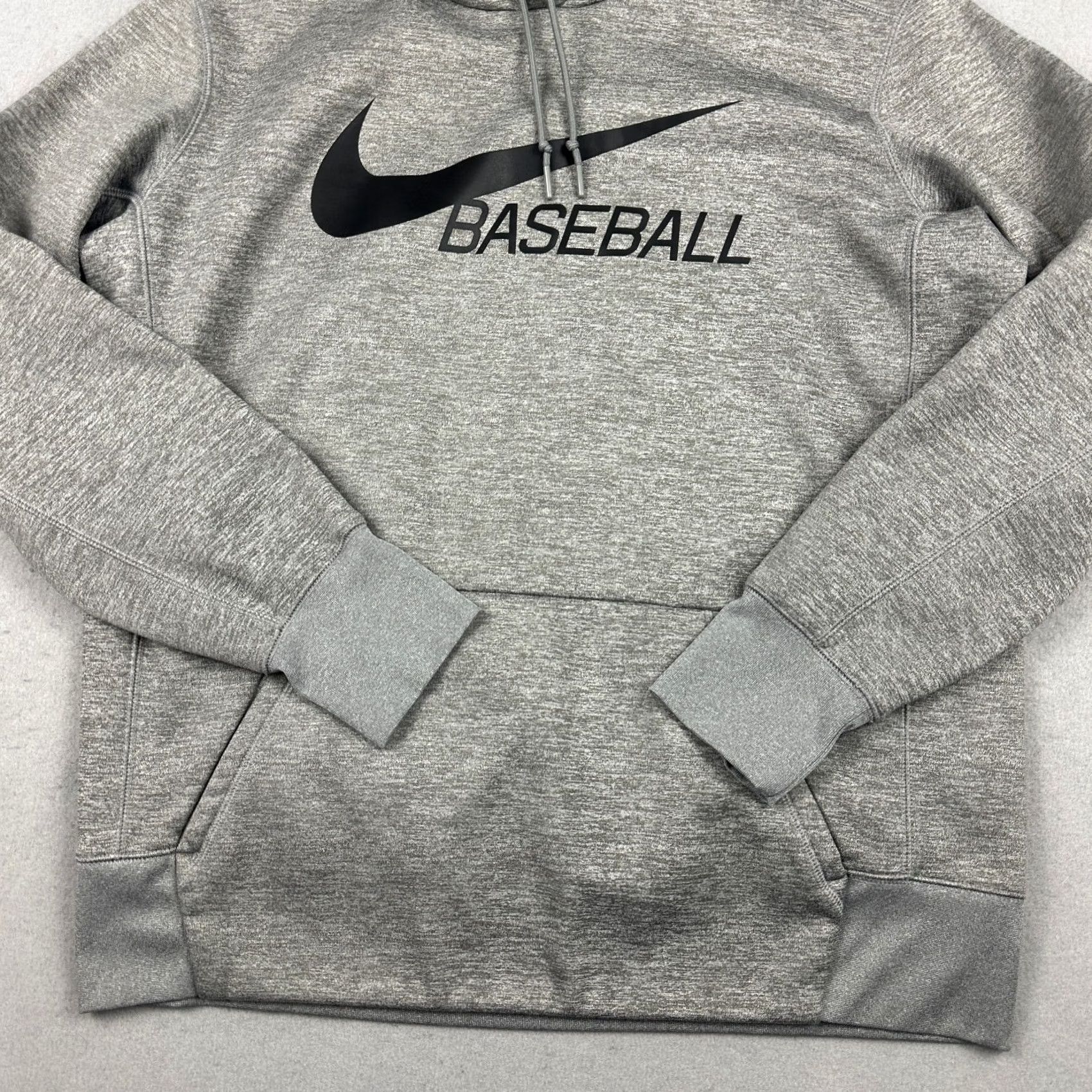 Nike Nike Hoodie Men XL Gray Dri-FIT Pullover Sweatshirt Baseball Backed by Logo Hooded Size US XL / EU 56 / 4 - 3 Thumbnail