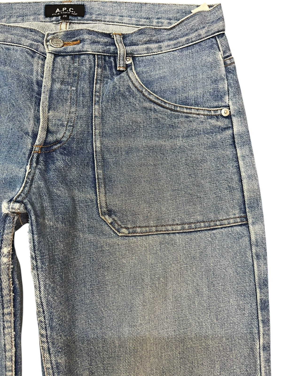 A.P.C. × Vintage Vintage A.P.C Cropped Faded Bush Pants Denim Size US 31 - 5 Thumbnail