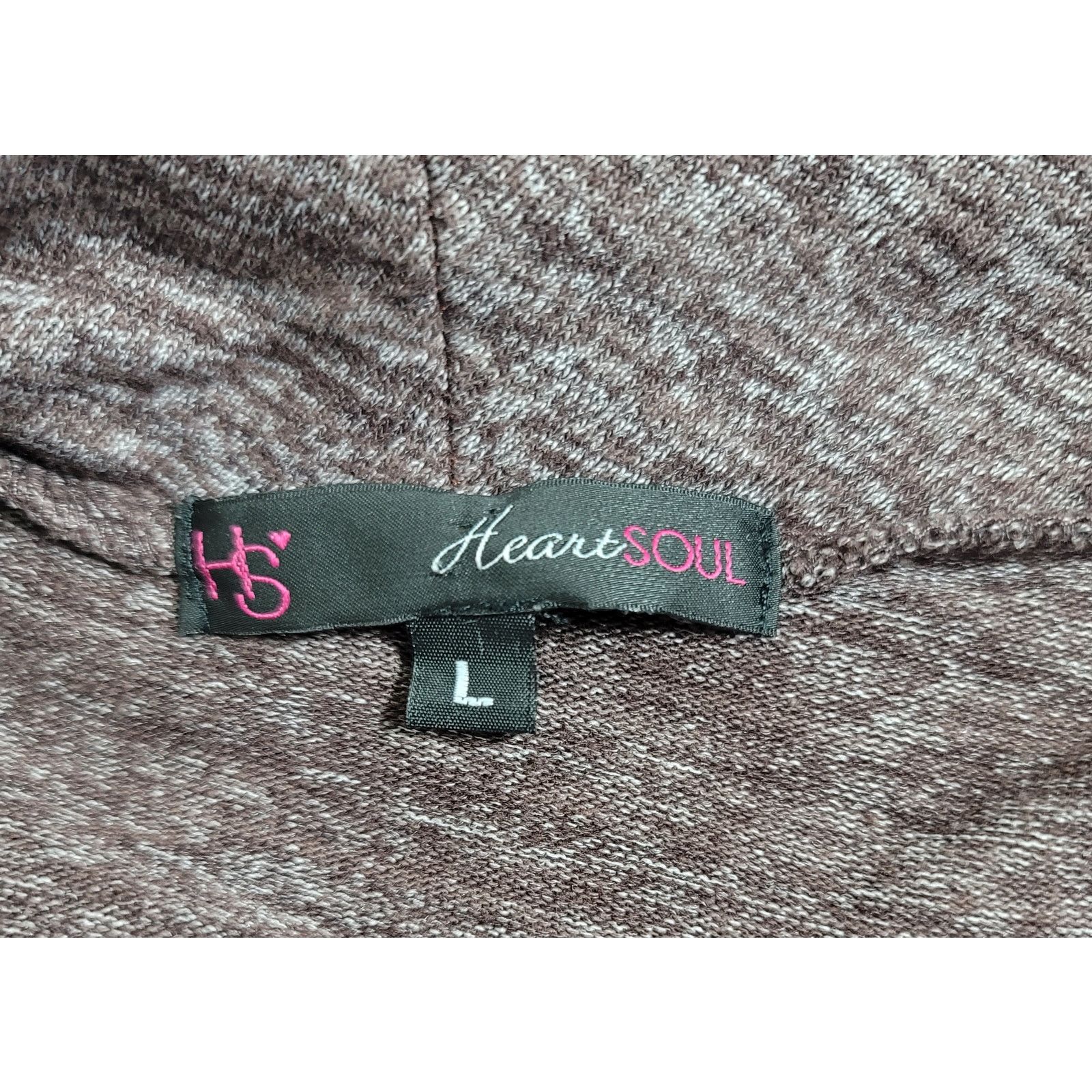 Other HeartSoul Brown Heathered Cowl Neck Top Large Capped Sleeves Size L / US 10 / IT 46 - 5 Thumbnail