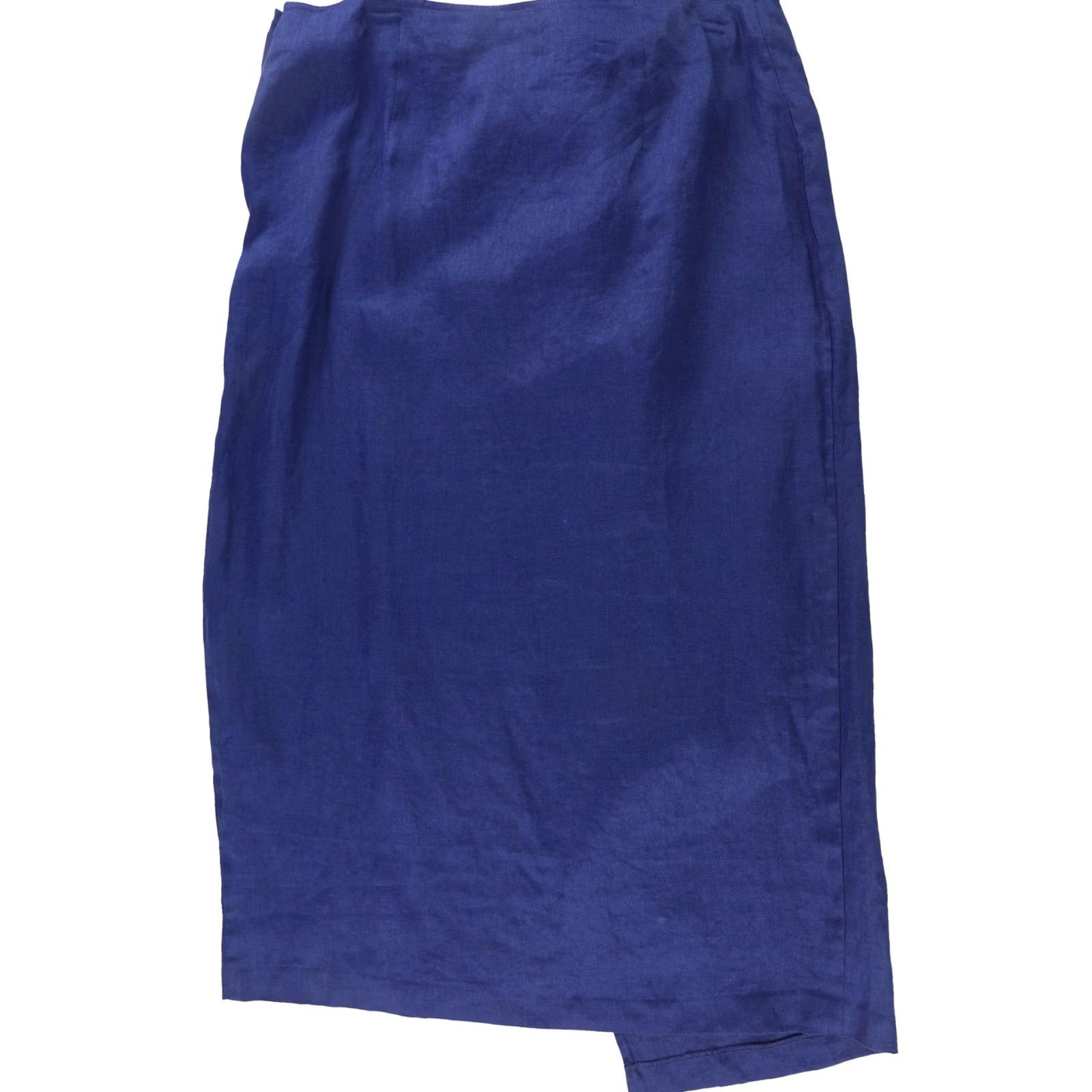 Ralph Lauren Ralph Lauren Womens Linen Midi Skirt Blue 8 Size 30" / US 8 / IT 44 - 2 Thumbnail