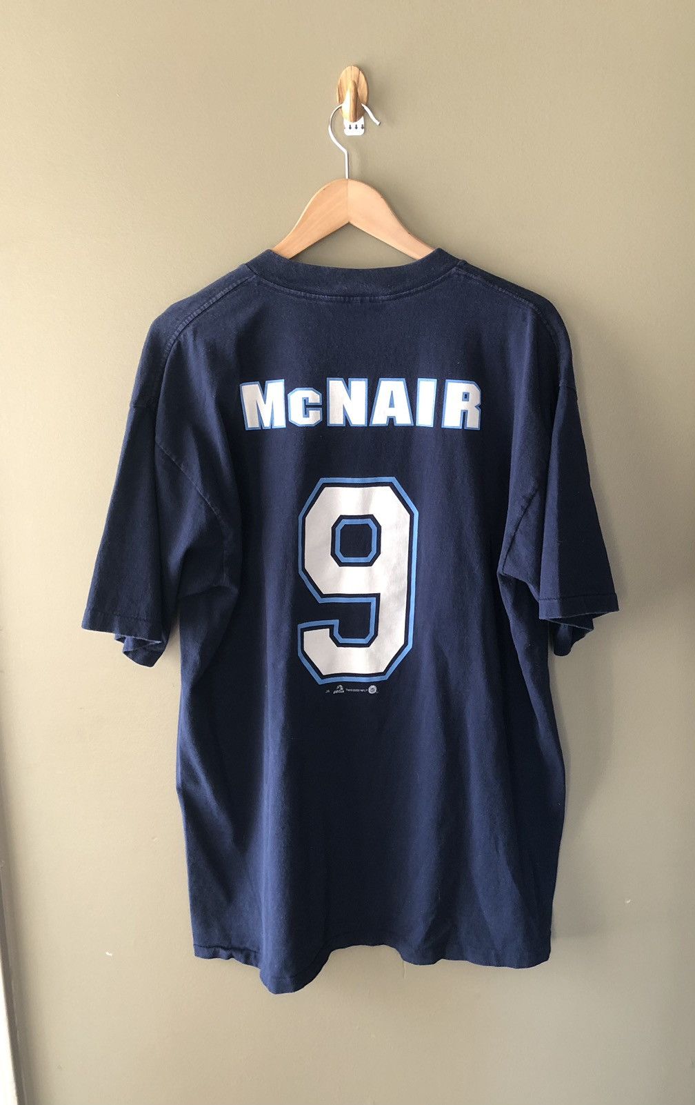 NFL × Vintage Vintage Tennessee Titans 9 McNair graphic tee single stitch Size US XL / EU 56 / 4 - 2 Thumbnail