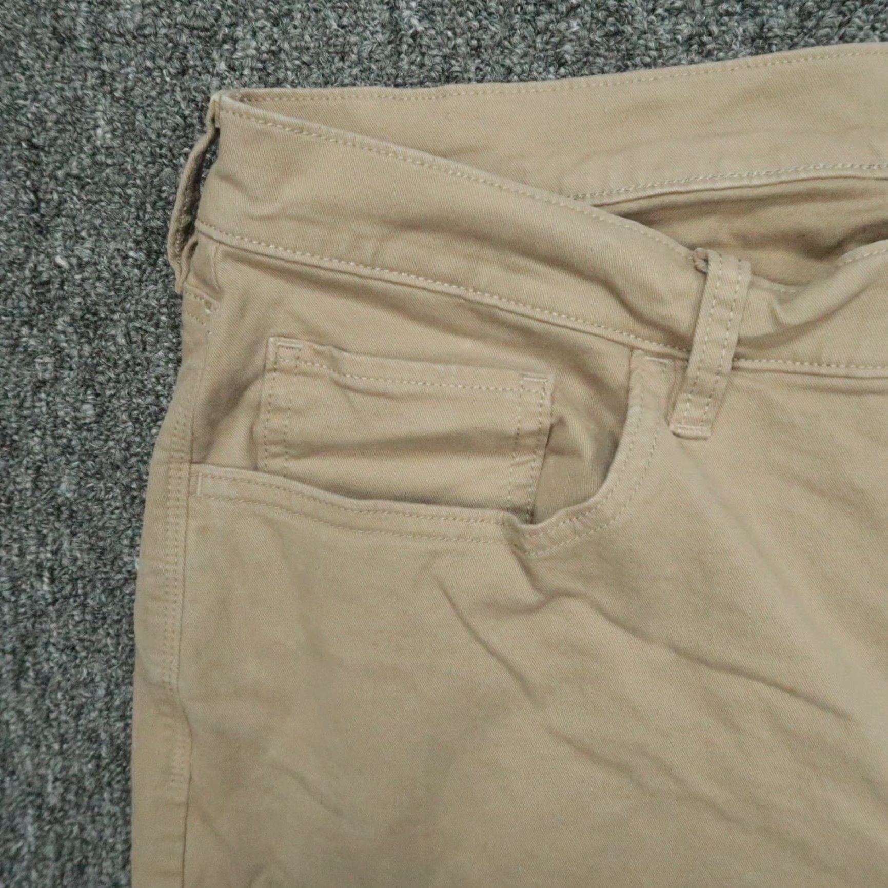 Vintage VINTAGE Flint & Tinder Pants Mens 36x36 Khaki Tan 365 Slim Fit Trousers 5 Pocket Chino Size US 36 / EU 52 - 3 Thumbnail