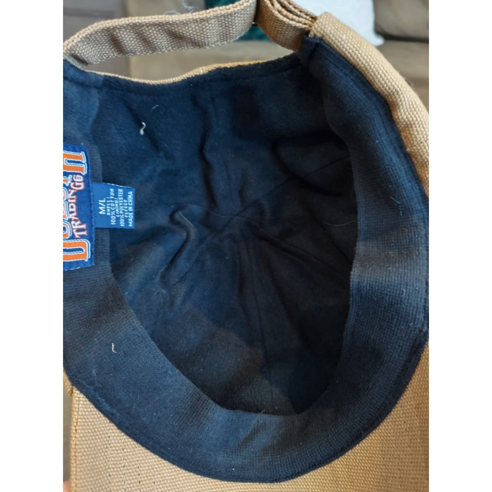Duluth Trading Company DULUTH TRADING Fleece-Lined Canvas Cap Hat M/L Mens Brown Baseball Cap Lined 90s Logo Theme Size US M / EU 48-50 / 2 - 8 Thumbnail