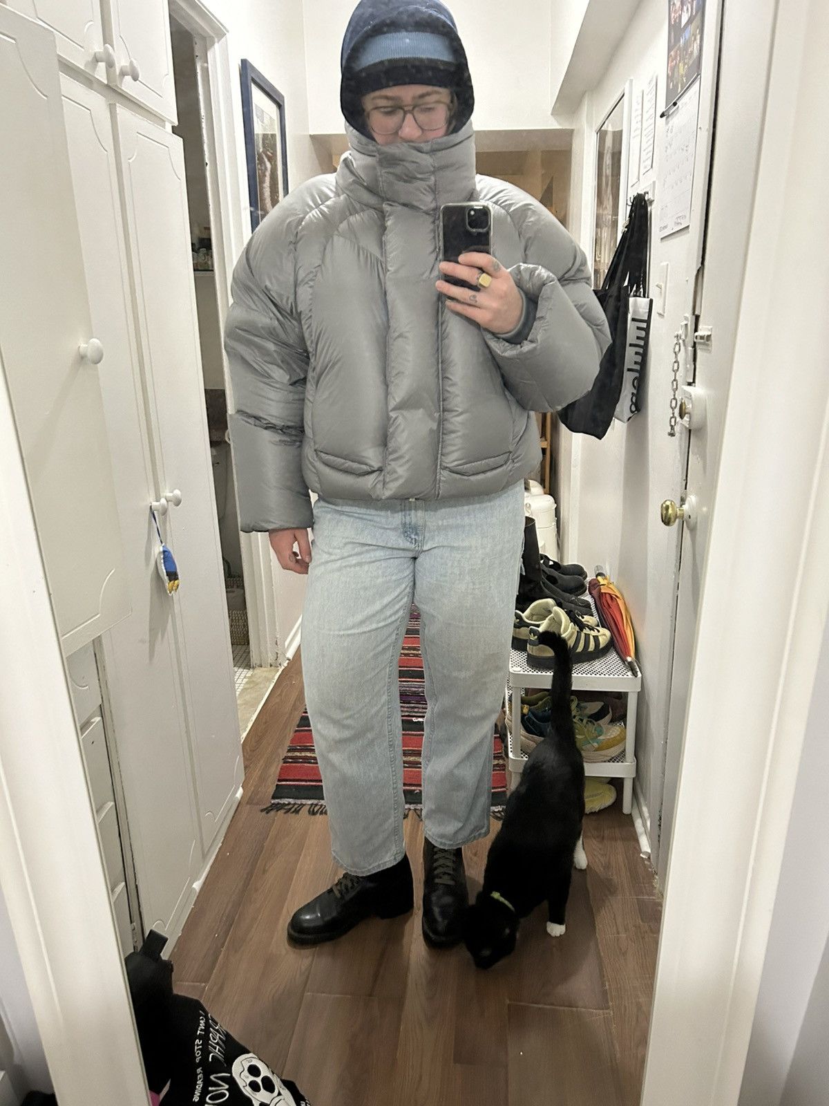 Entire Studios SSENSE X ENTIRE STUDIOS GRAY XM DOWN JACKET | Grailed