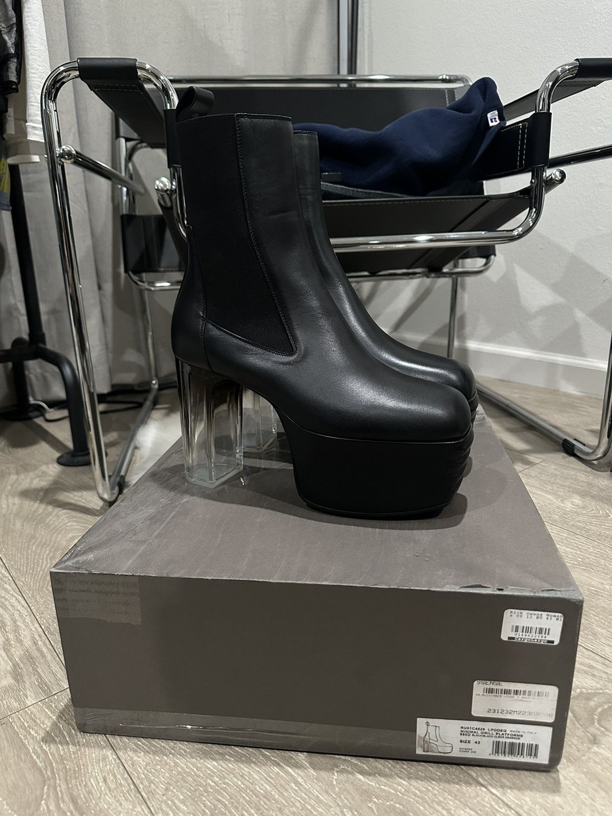 Rick Owens BNIB Minimal Grill Kiss Boots Gradient Heel 43 | Grailed