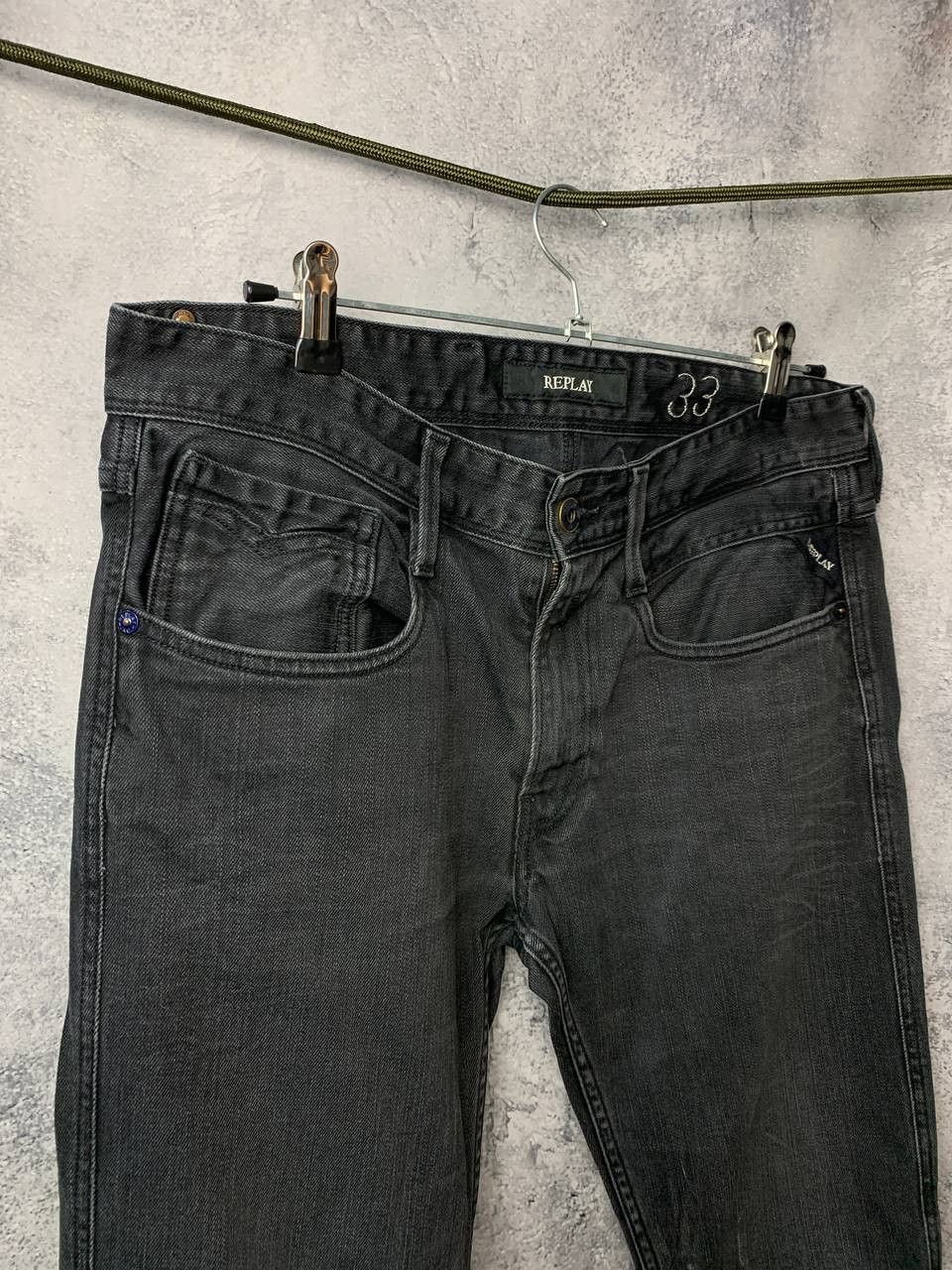 Replay REPLAY M914 Denim Jeans Pants Black Women's size 33х34 Size 31" - 4 Thumbnail