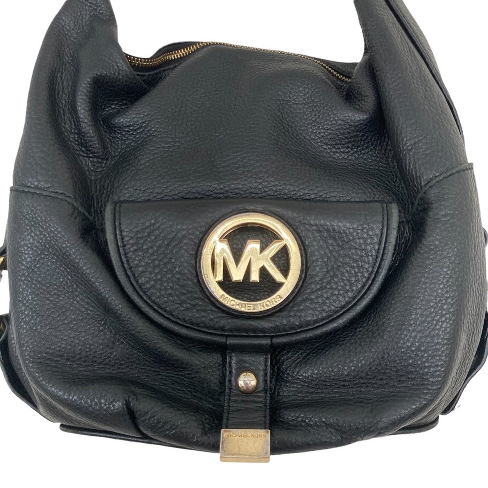 Michael Kors Michael Kors Black Leather Shoulder Bag Size ONE SIZE - 2 Thumbnail