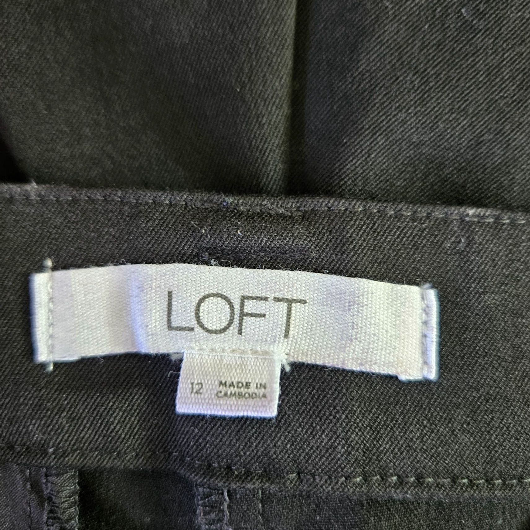 Loft Ann Taylor LOFT Womens The Devlin Slim Ankle Pants Sz 12 Black High Rise Size 34" / US 12 / IT 48 - 8 Thumbnail