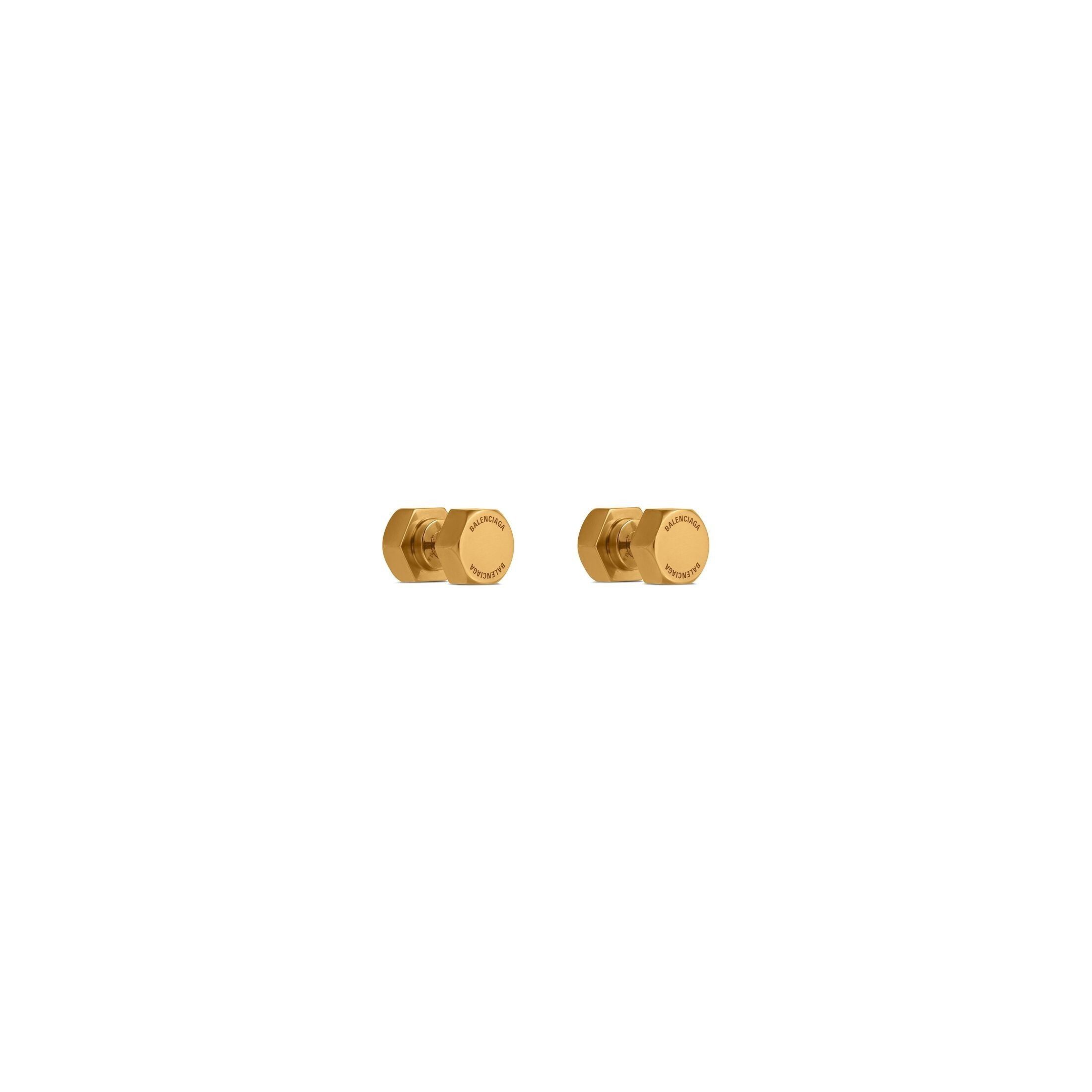 Balenciaga o1la1rc1a0925 Size: OS / Garage Double Screw Earrings Gold Size ONE SIZE - 2 Thumbnail