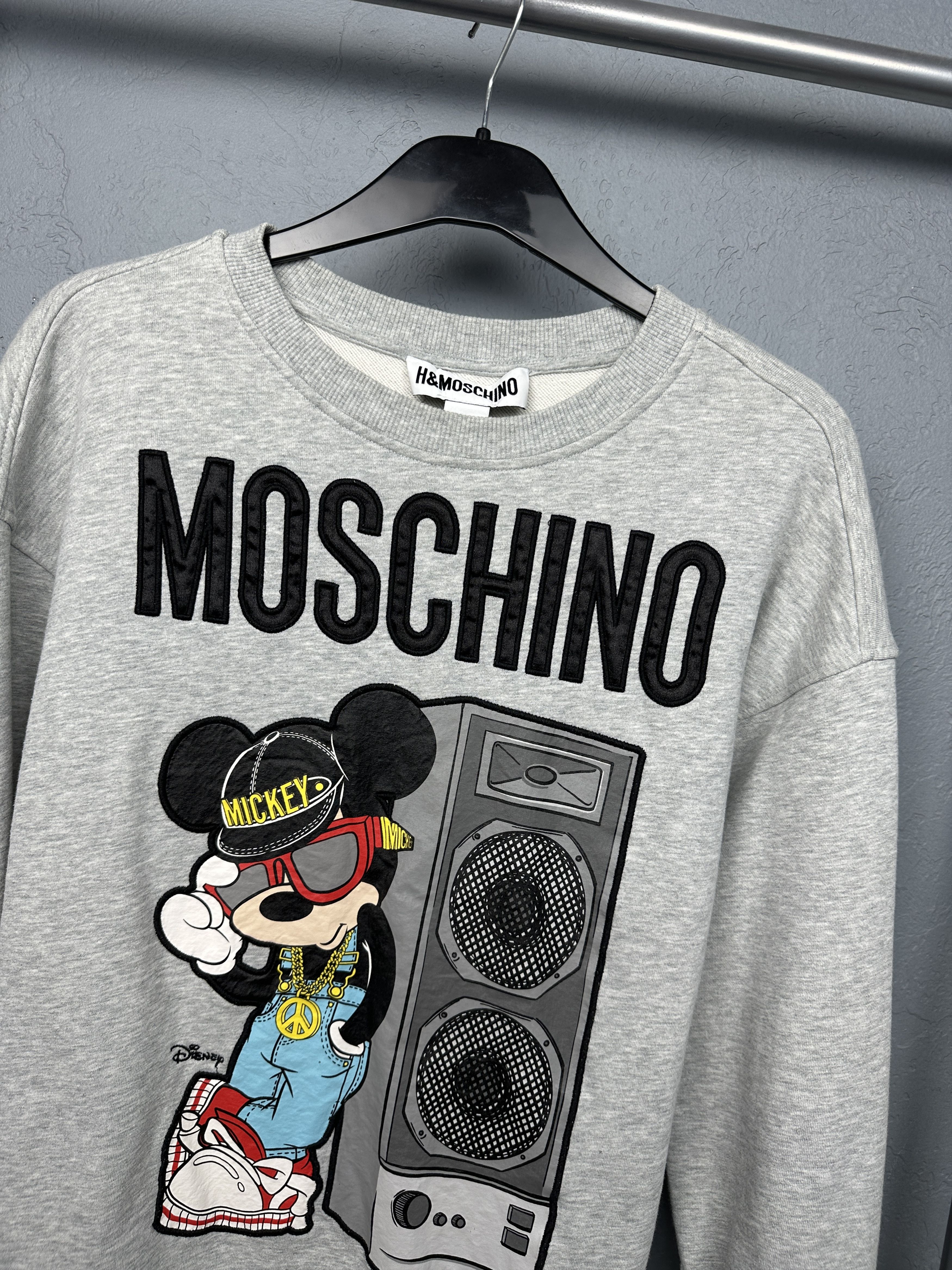 Moschino Limited Edition H&M x Moschino Grey Mickey Mouse Sweatshirt Size S / US 4 / IT 40 - 2 Thumbnail
