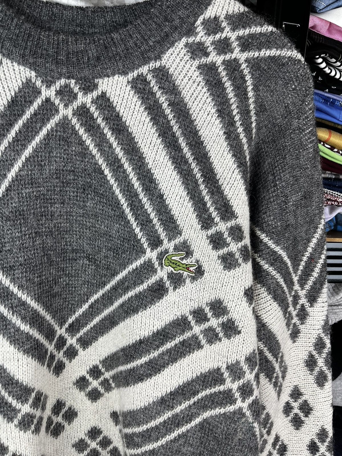 Lacoste Lacoste rare knit sweater vintage 90s Size US XL / EU 56 / 4 - 2 Thumbnail