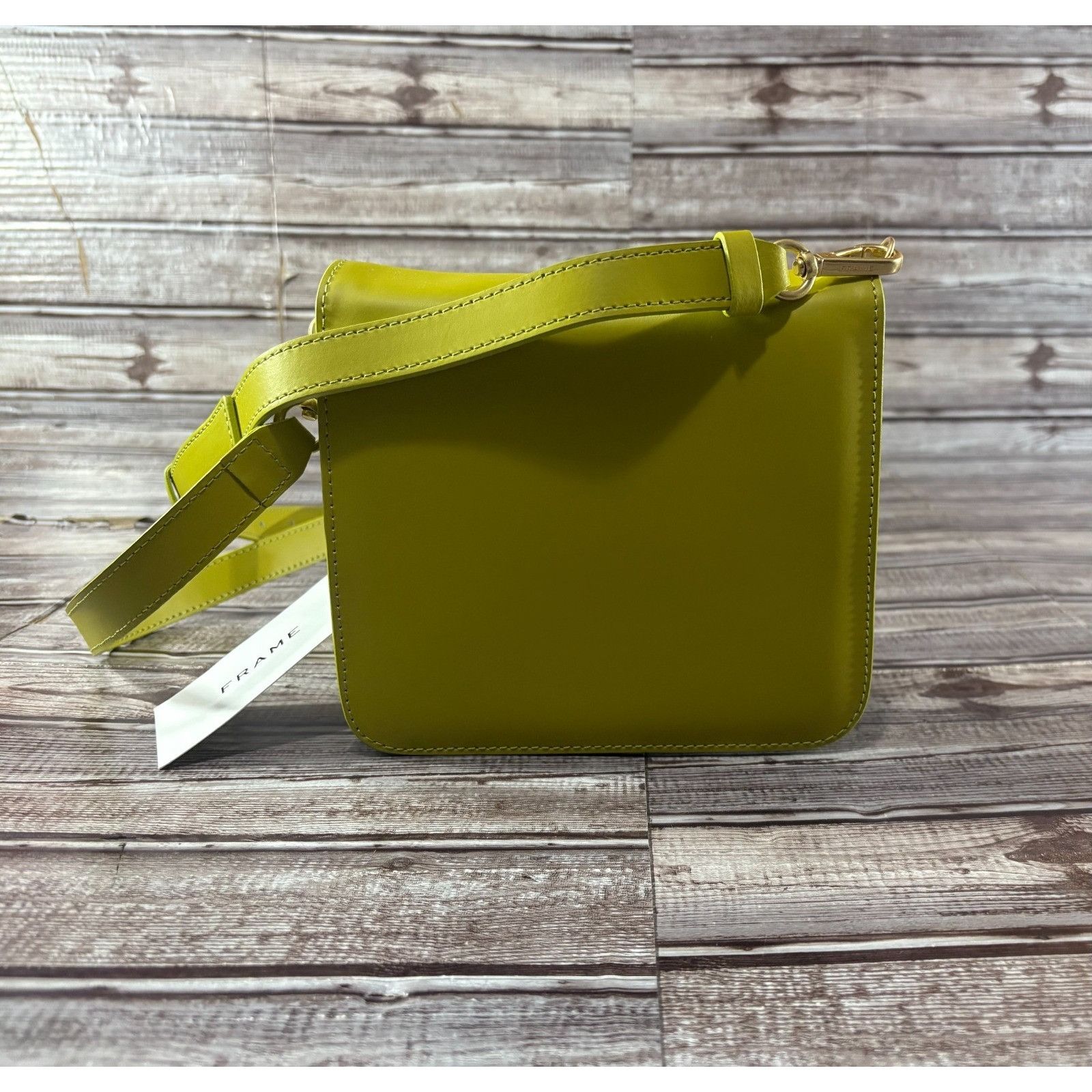 Frame FRAME Le Signature Mini leather crossbody Bag color Chartreu Size ONE SIZE - 4 Thumbnail