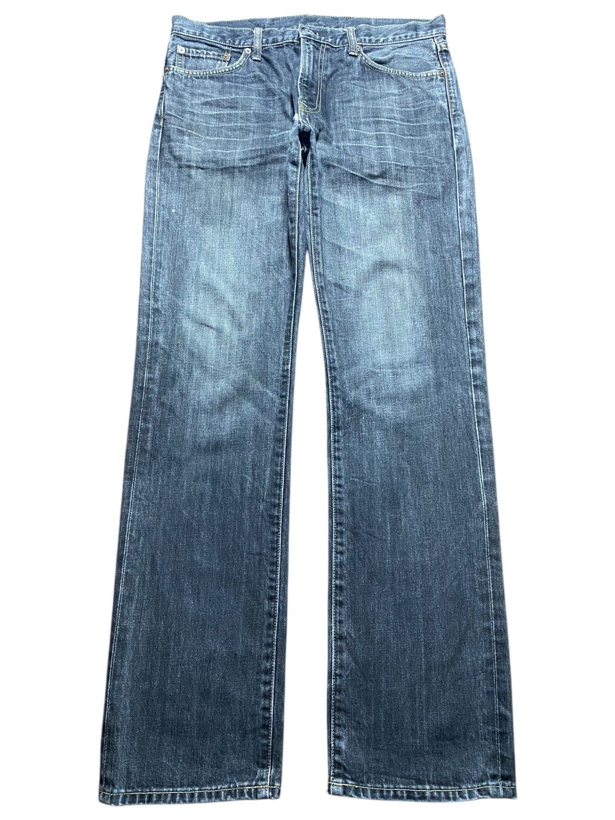 Japanese Brand Vintage Uniqlo Black Denim Distressed Loose Jeans Size US 34 / EU 50 - 1 Thumbnail