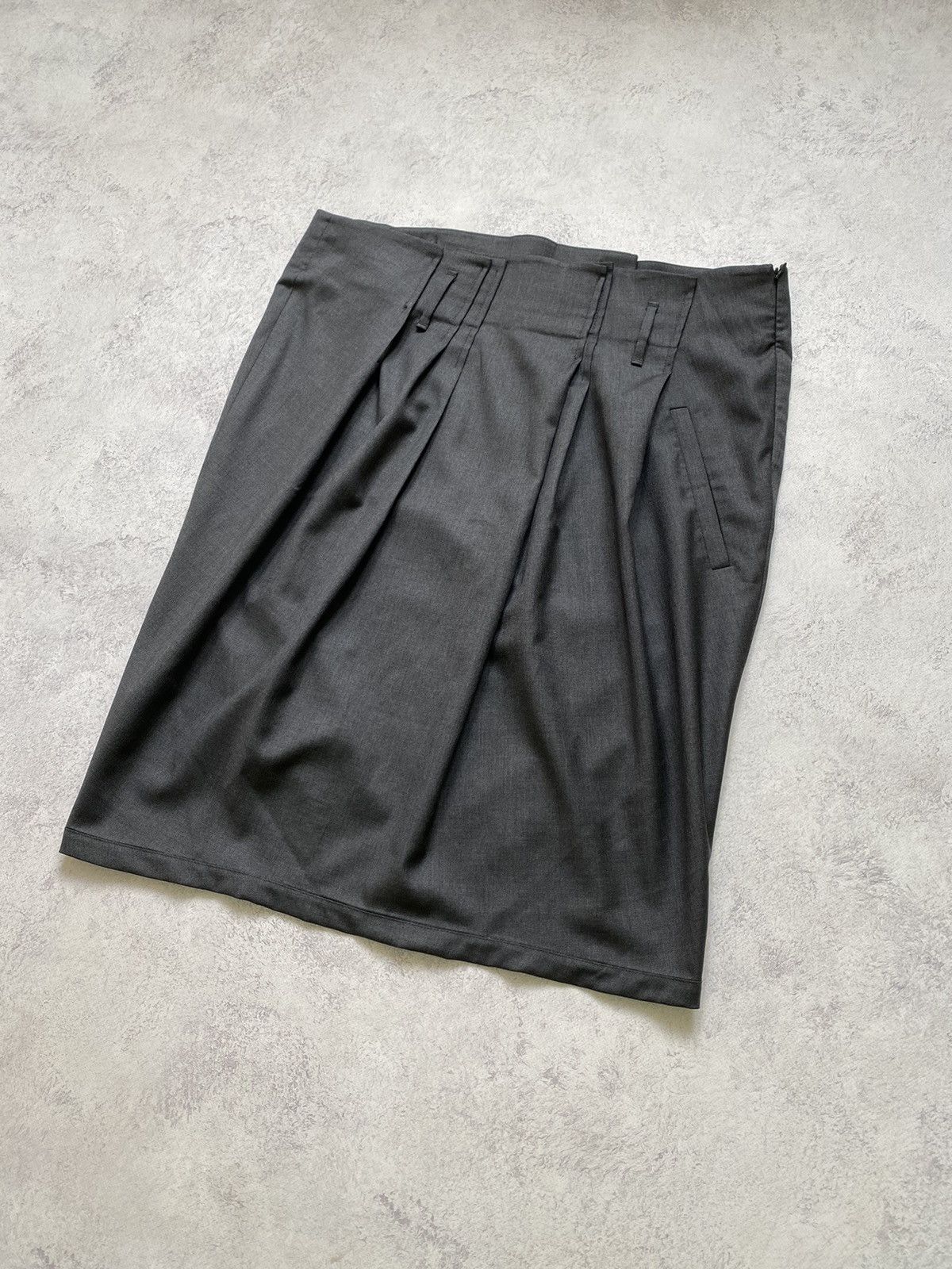 Brunello Cucinelli Gunex By Brunello Cucinelli Grey Wool Midi Skirt Size 48 Size 34" / US 12 / IT 48 - 2 Thumbnail