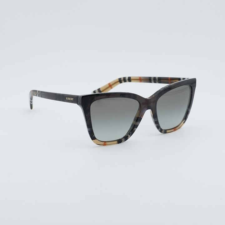 Burberry BE4470 420211 Sunglasses Brown/Check Sand Cat Eye display picture 2