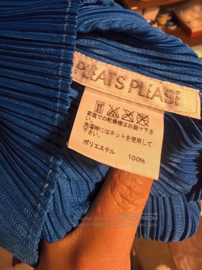 Issey Miyake Issey Miyake Blue Ruffle Shirt Size L / US 10 / IT 46 - 2 Thumbnail