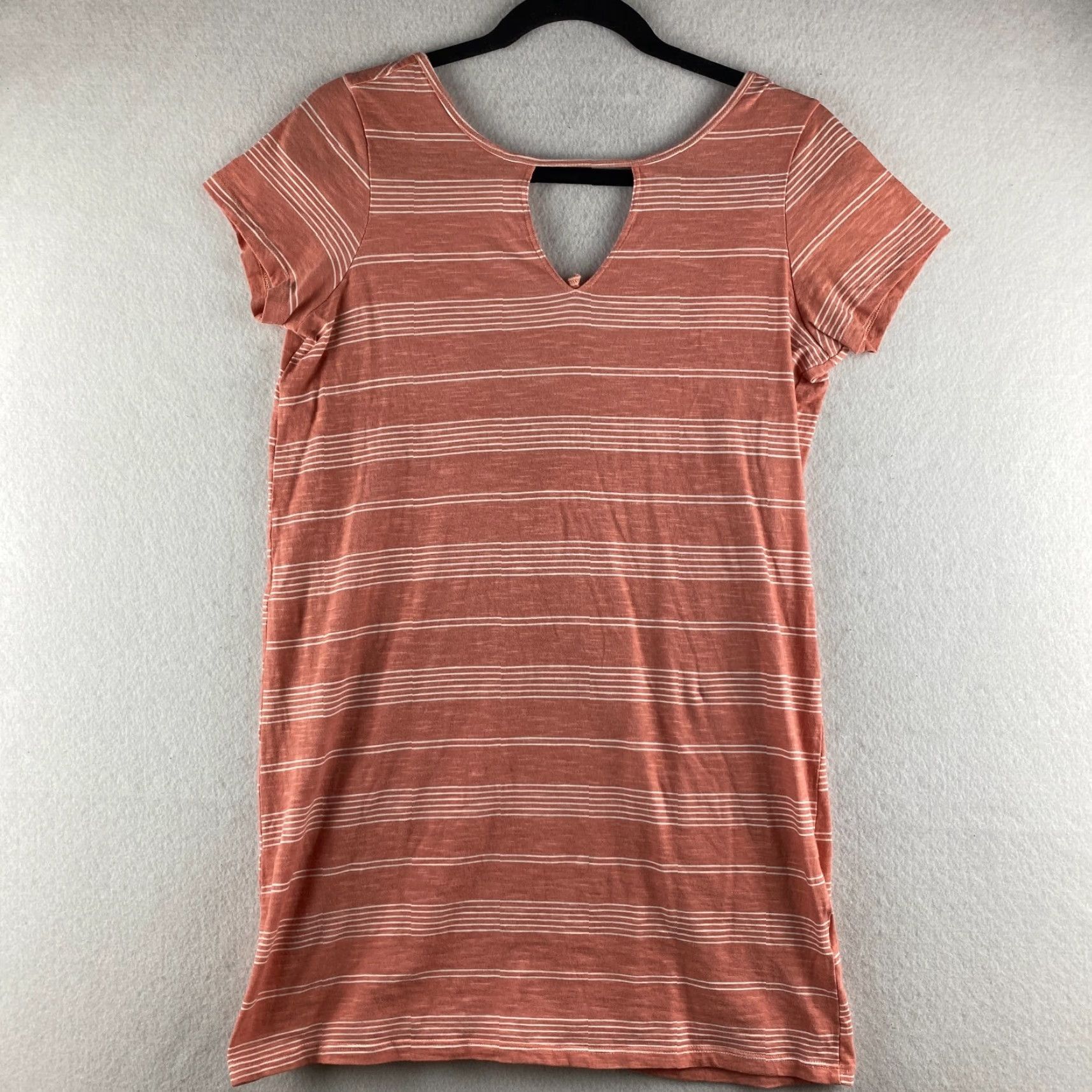 Billabong Billabong Shirt Womens M Pink Striped Cap Sleeve Open Back Soft Knit Casual Blouse Size M / US 6-8 / IT 42-44 - 2 Thumbnail