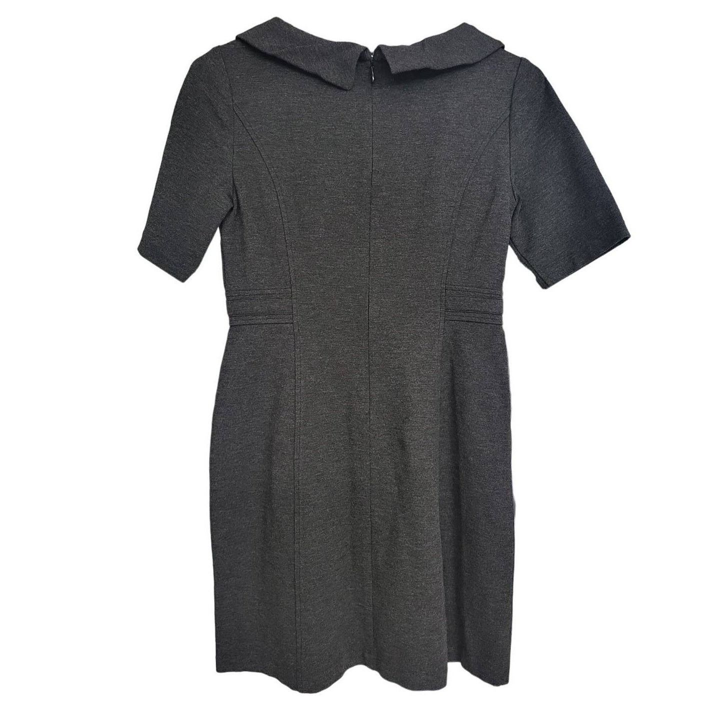 White House Black Market White House Black Market Gray Dress with Faux Belt - Size 2 Size XS / US 0-2 / IT 36-38 - 2 Thumbnail