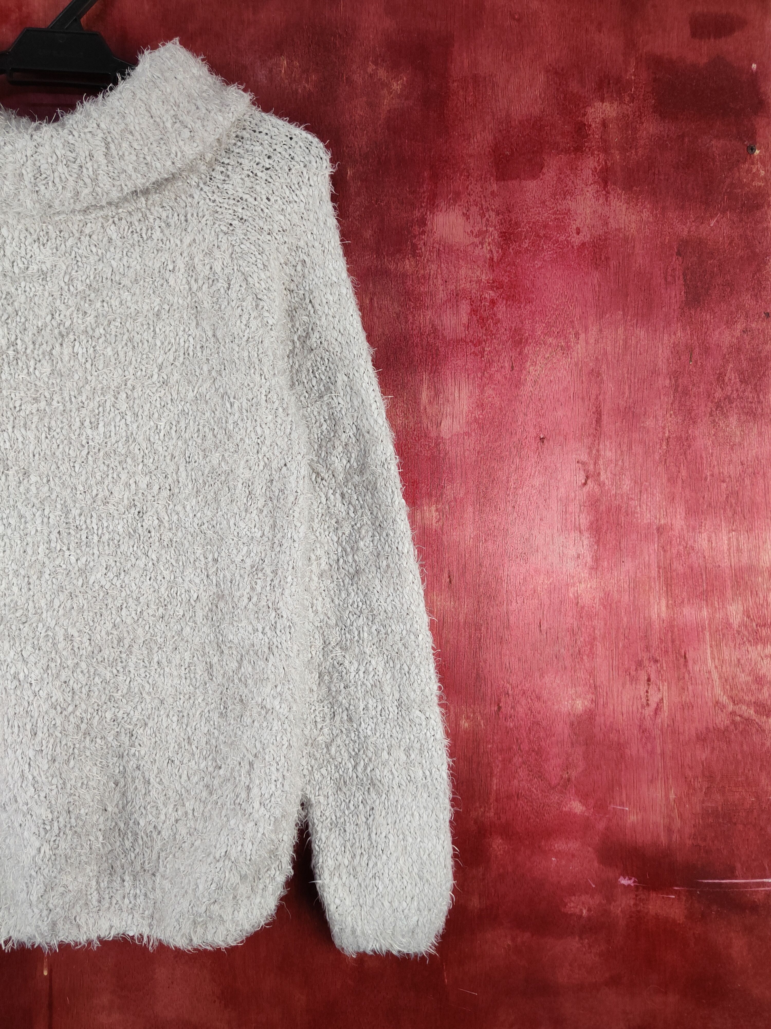 Homespun Knitwear Dreskip Light Gray Shag Shaggy Fur Mohair Knitwear #S2099 Size L / US 10 / IT 46 - 9 Thumbnail