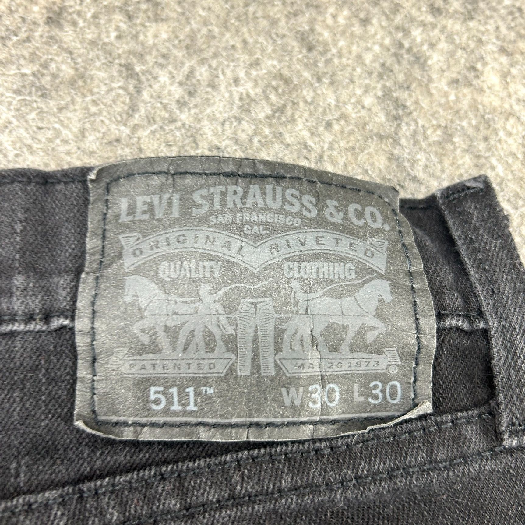 Levi's Levi's 511 Jeans Mens 30x30 Black Skinny Leg Slim Fit Denim Cotton Stretch Mojave? Size US 30 / EU 46 - 7 Thumbnail